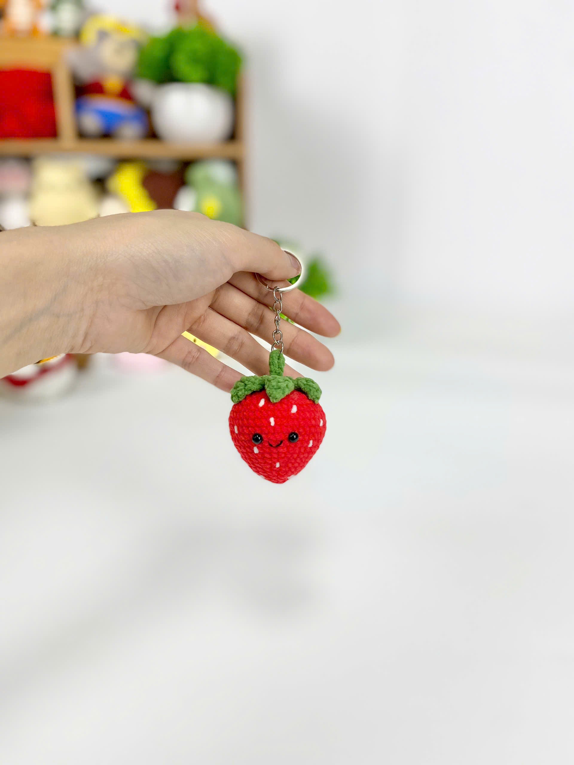 Fruit Keychain Crochet Pattern PDF, Amigurumi Beginner Guide