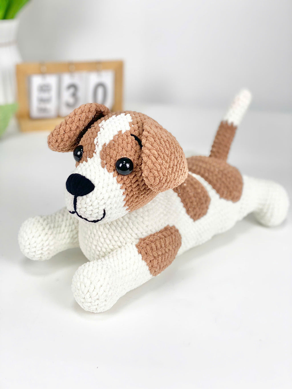 Jack Russell Terrier Crochet Pattern: Amigurumi Dog Plush Toy (PDF)
