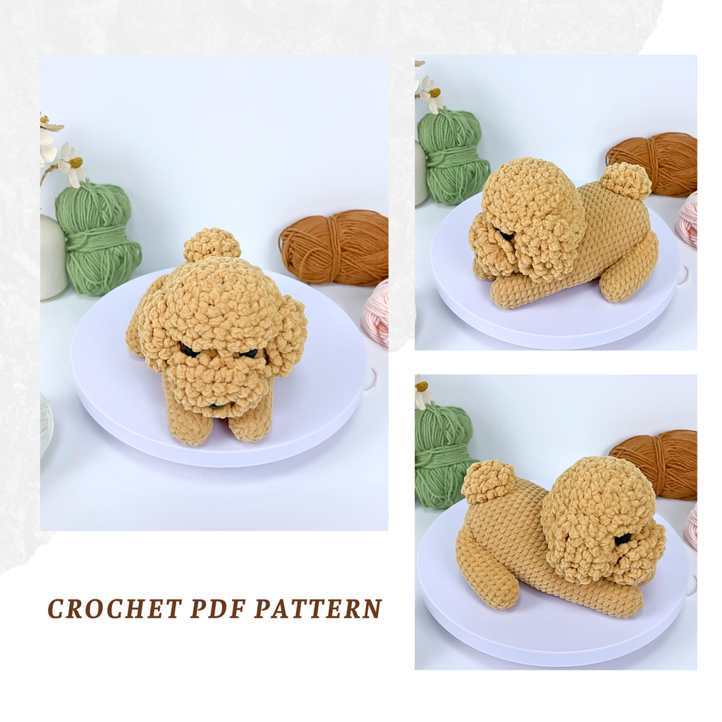 Poodle Amigurumi Crochet Pattern: Plush Puppy (PDF)