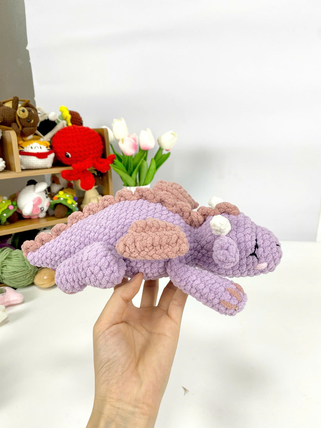 Dragon Amigurumi Crochet Pattern: Sleeping Plush Toy (PDF)