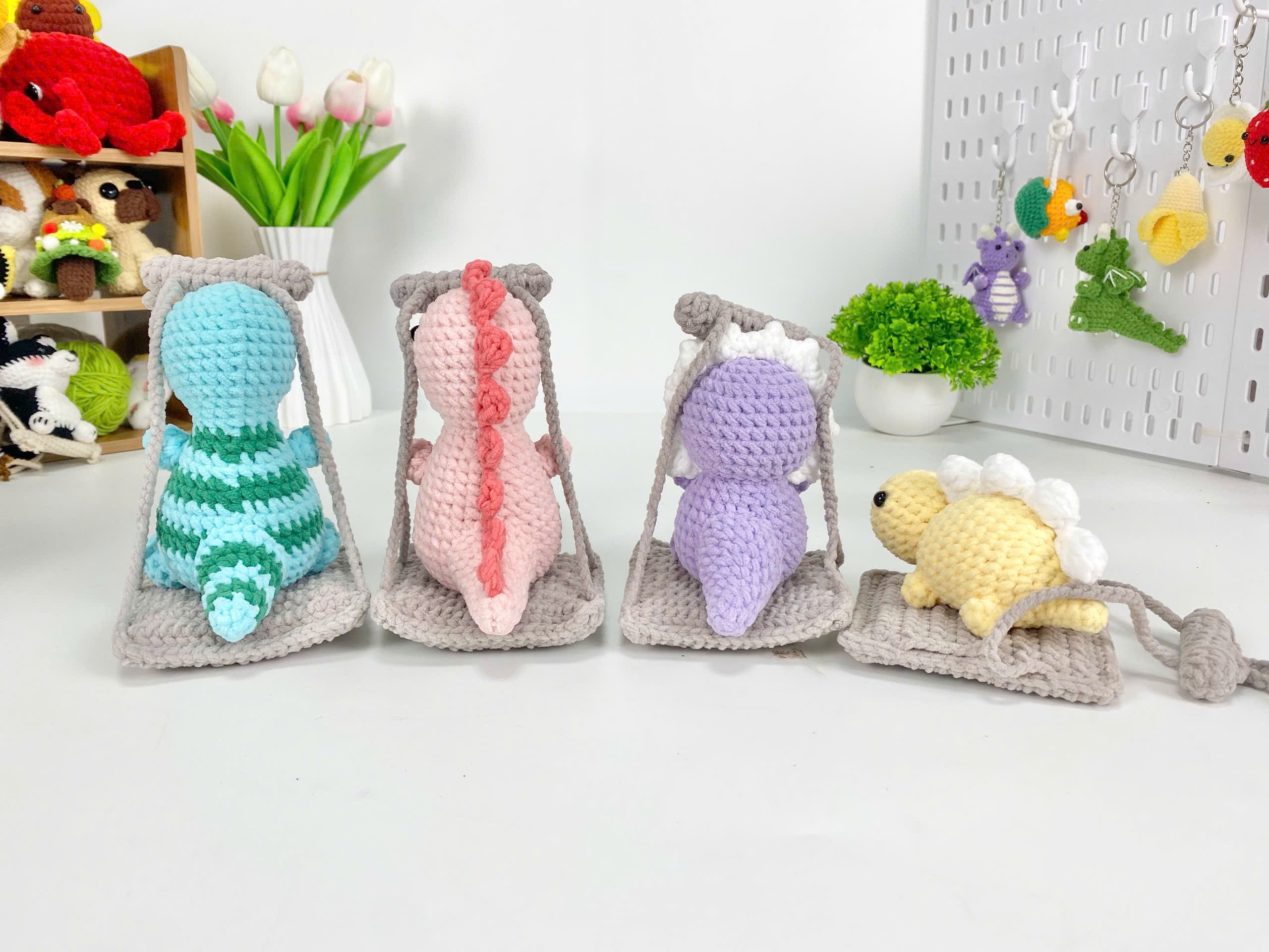 Crochet Animal Keychain Pattern Bundle: 4-in-1 Amigurumi DIY (PDF Pattern)