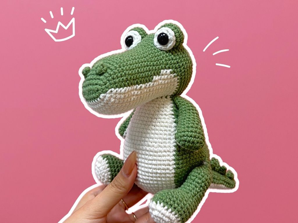 Crocodile Crochet Pattern PDF, Cute Alligator Amigurumi Pattern