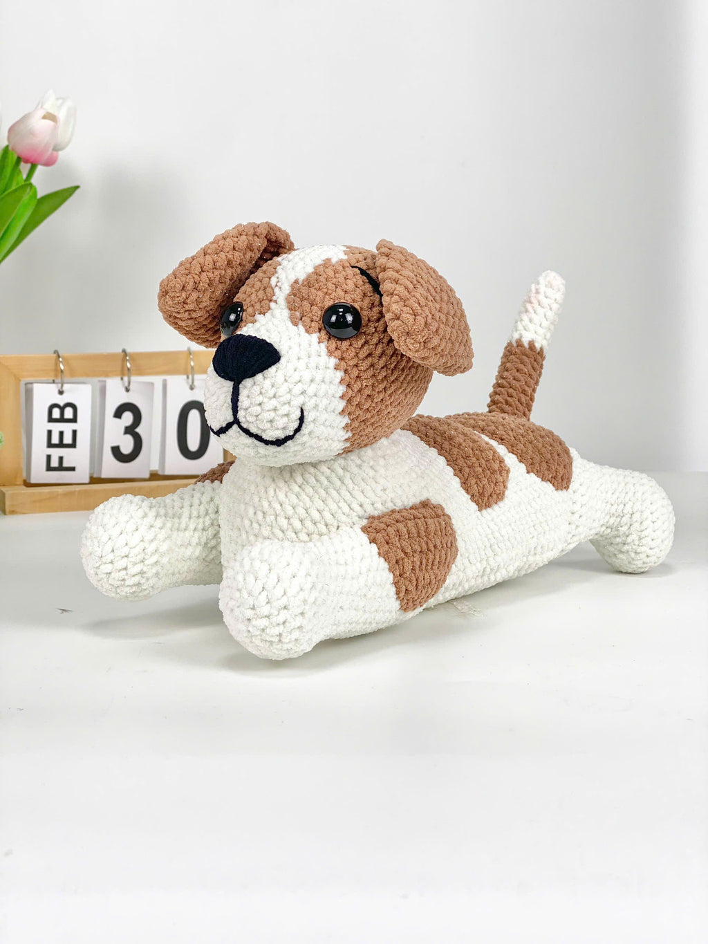 Jack Russell Terrier Crochet Pattern: Amigurumi Dog Plush Toy (PDF)