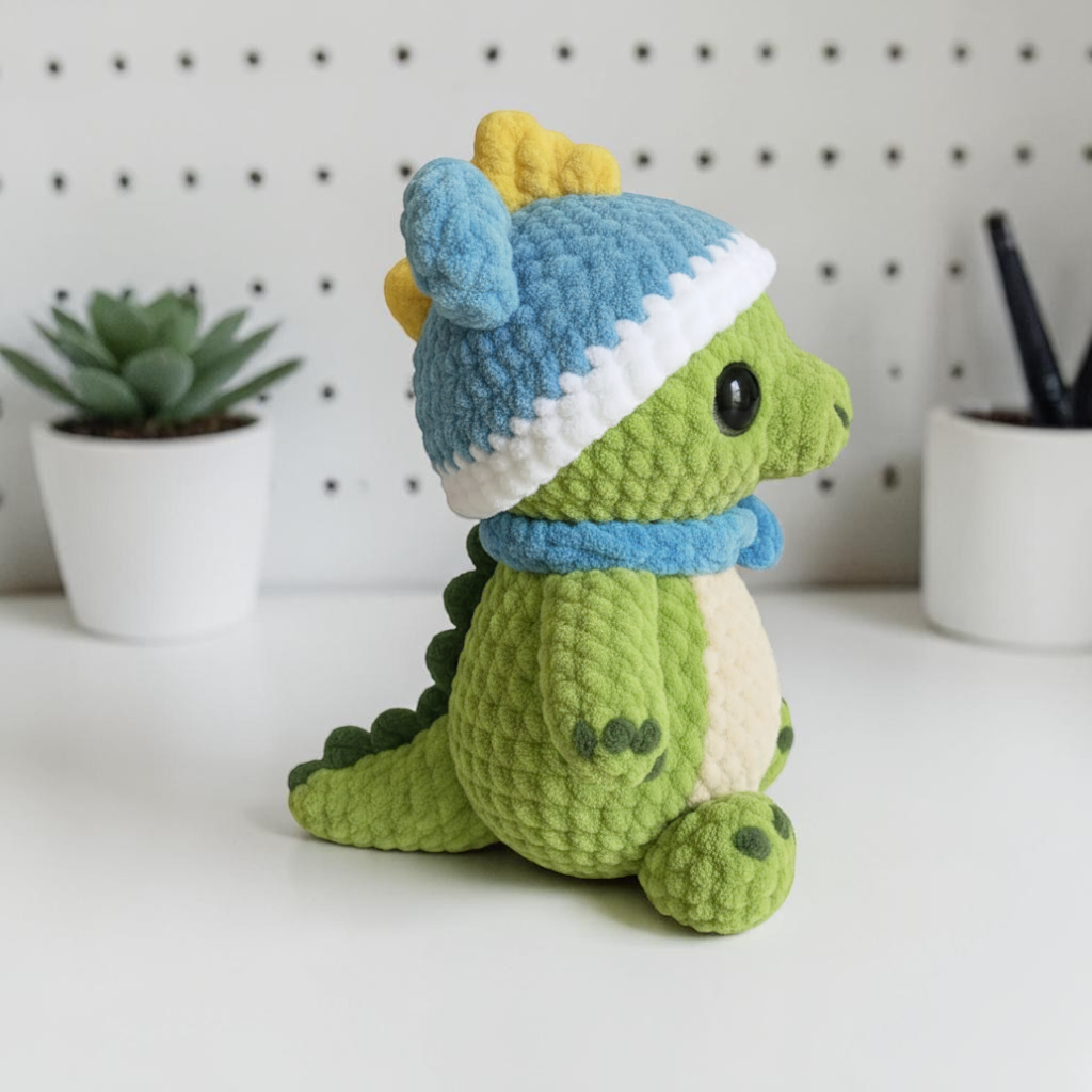 Cute Dinosaur Crochet Pattern PDF, Baby Dino Amigurumi, Crochet Dinosaur Plush Toy