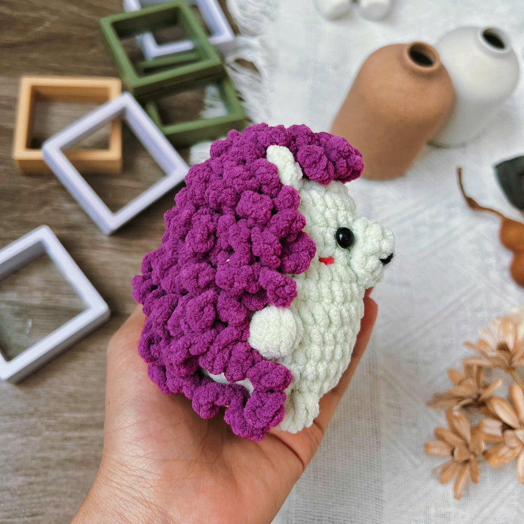 Hedgehog No Sew Crochet Pattern PDF, Cute Hedgehog Amigurumi Tutorial, Easy Plush Animal Pattern, Beginner Crochet Project