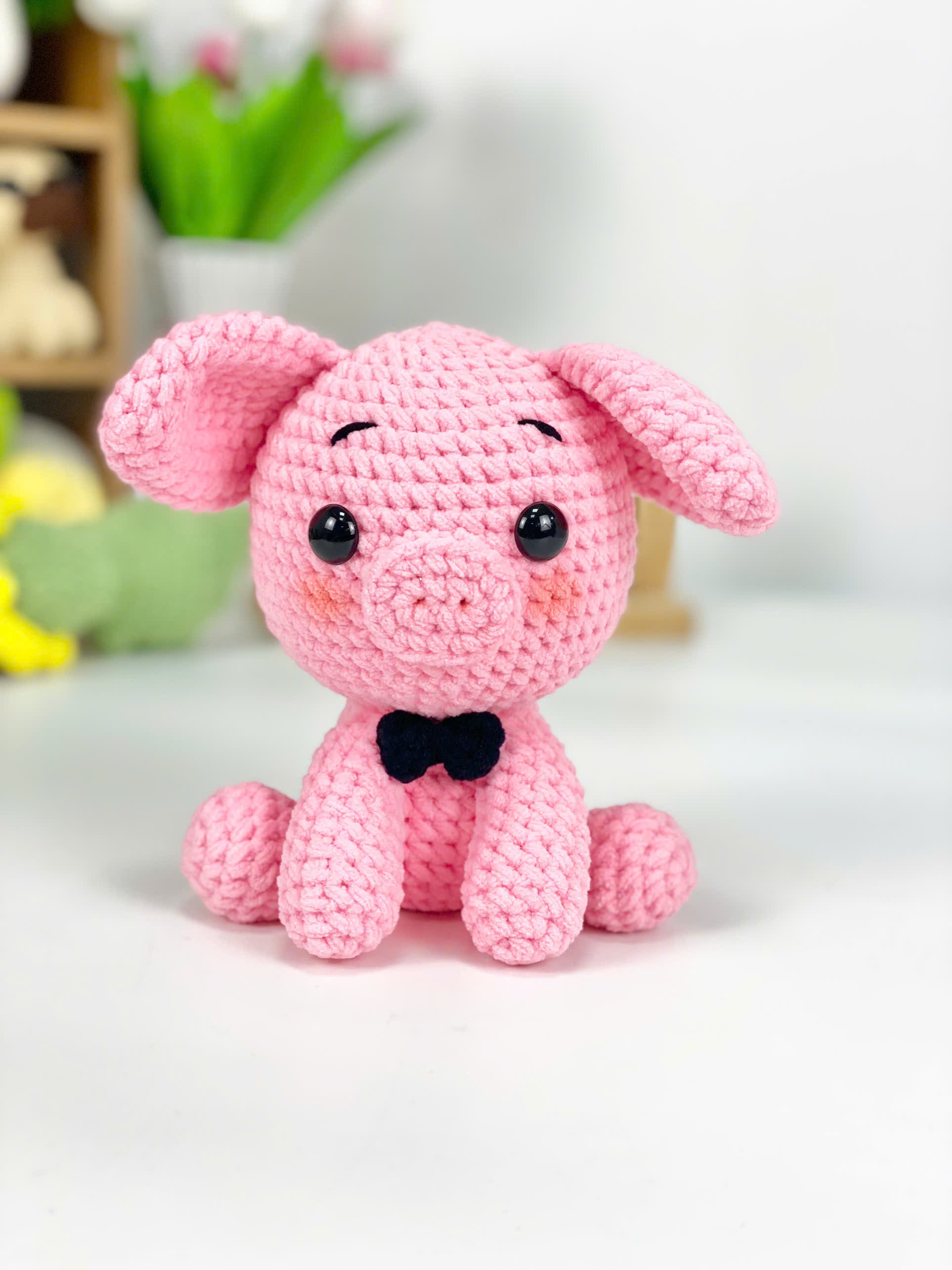 Pig Crochet Pattern PDF, Amigurumi Piglet Tutorial, Cute Farm Animal Plush