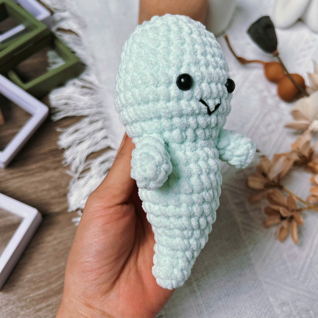 Ghost Crochet Pattern PDF, No Sew Amigurumi Ghost Tutorial, Cute Halloween Plush Pattern
