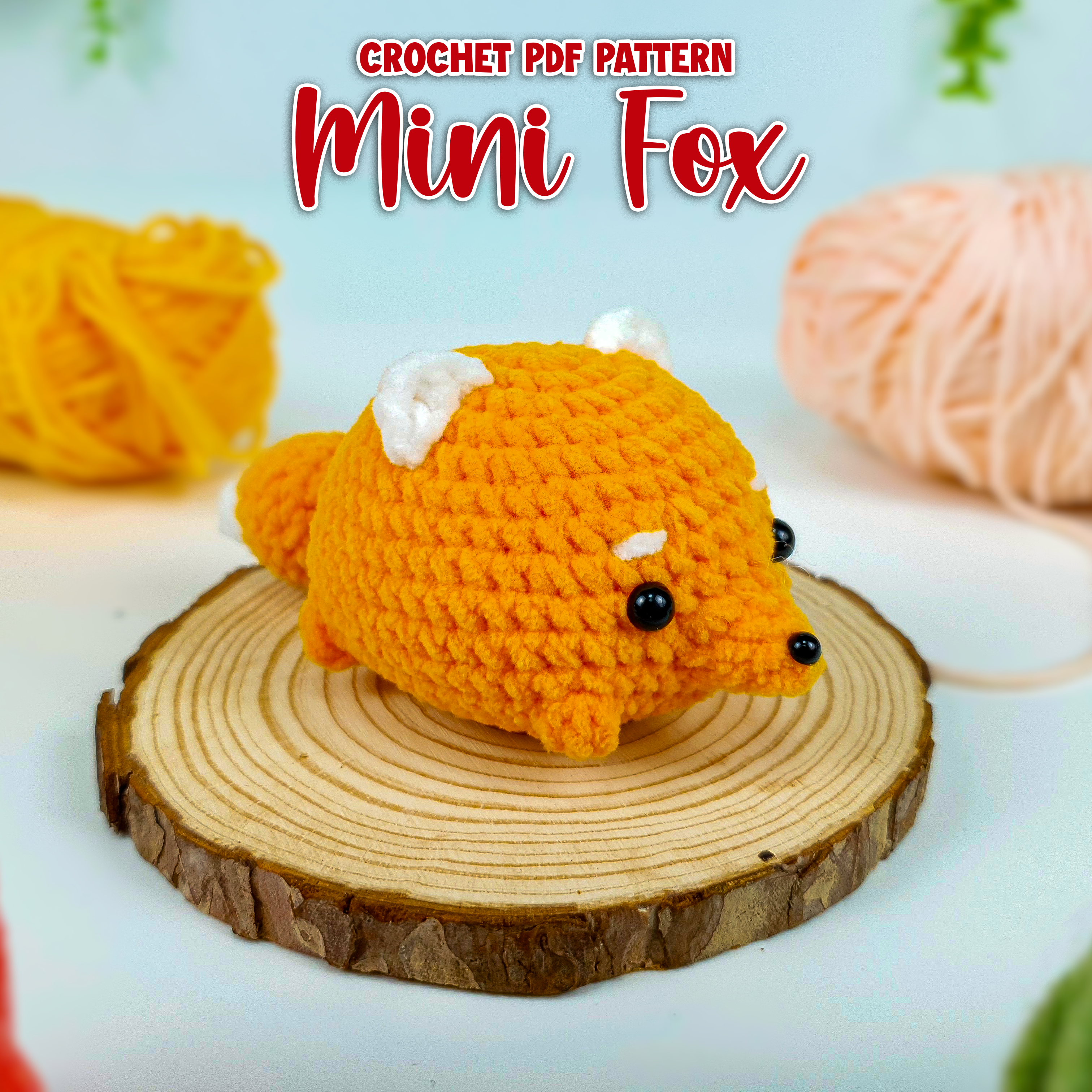 Mini Fox Crochet Pattern PDF, Foxy Boo Amigurumi Tutorial, Cute Pocket Fox Plush