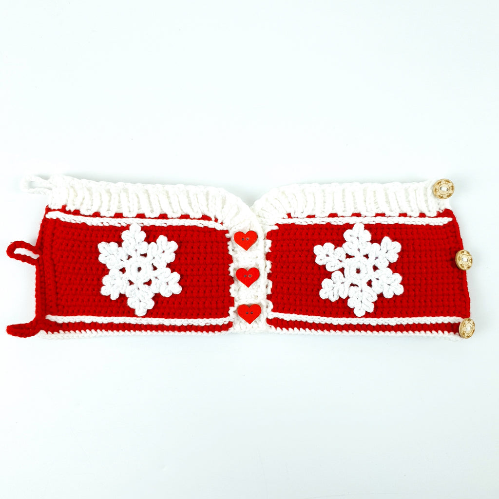 Christmas Cup Cozy Crochet Pattern PDF, Snowflake Mug Sweater Tutorial, Cup Hug Crochet Cover