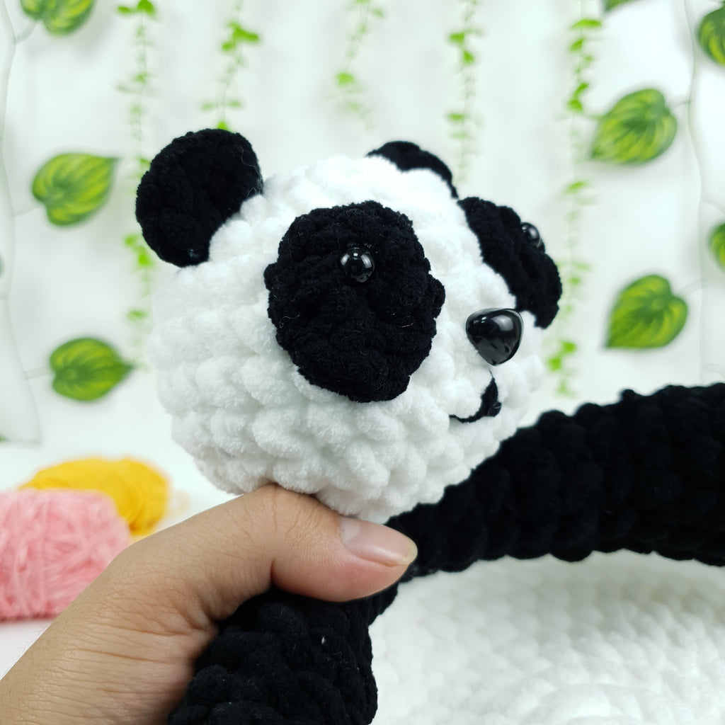 Panda Basket Crochet Pattern PDF, Cute Panda Storage Basket Amigurumi Tutorial