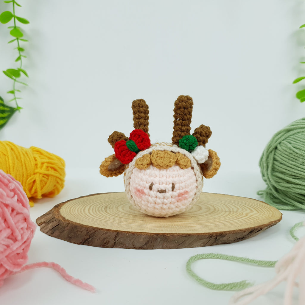 Christmas Mochi Crochet Pattern PDF, Cute Mochi Doll Amigurumi, Christmas Tree & Reindeer Crochet Tutorial,