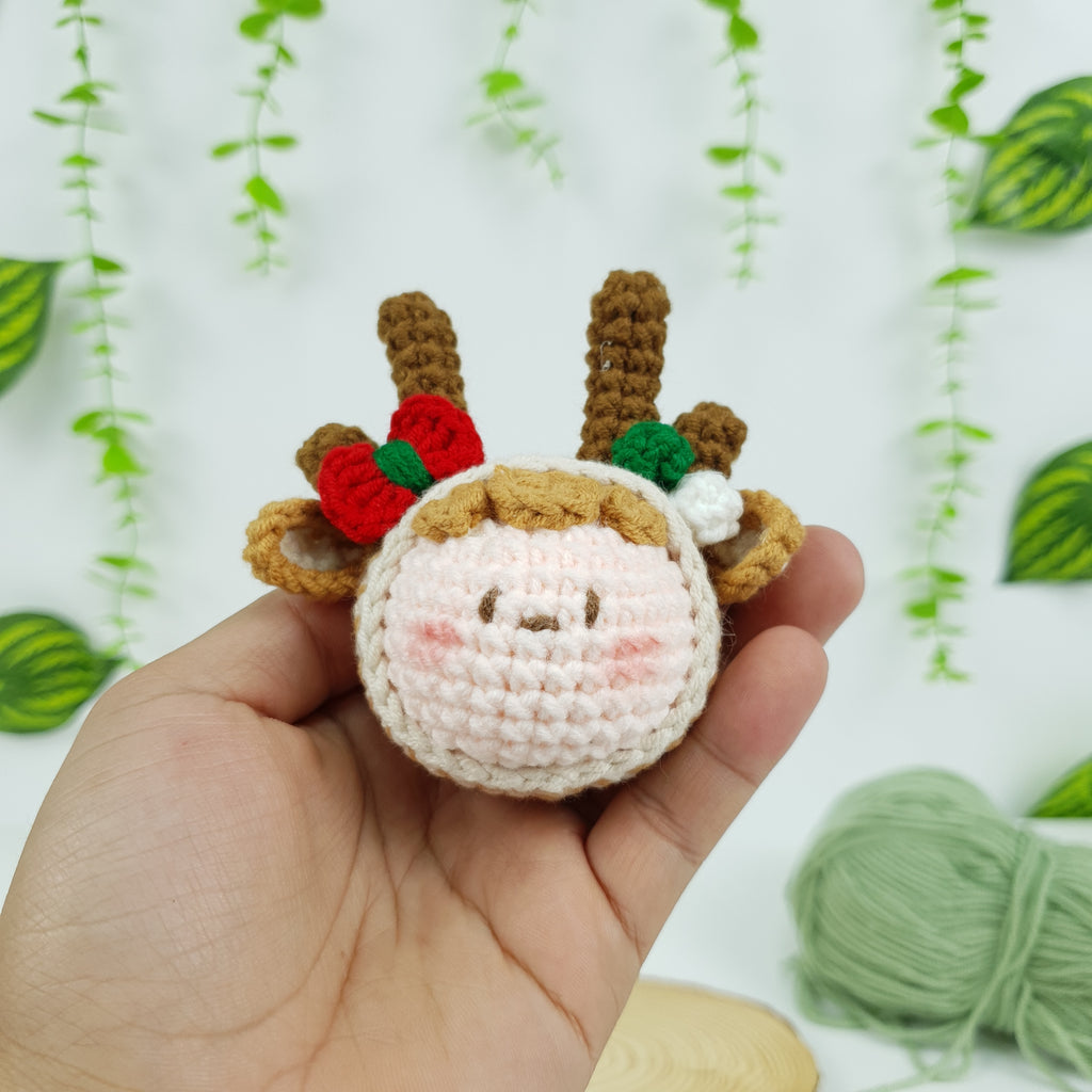 Christmas Mochi Crochet Pattern PDF, Cute Mochi Doll Amigurumi, Christmas Tree & Reindeer Crochet Tutorial,
