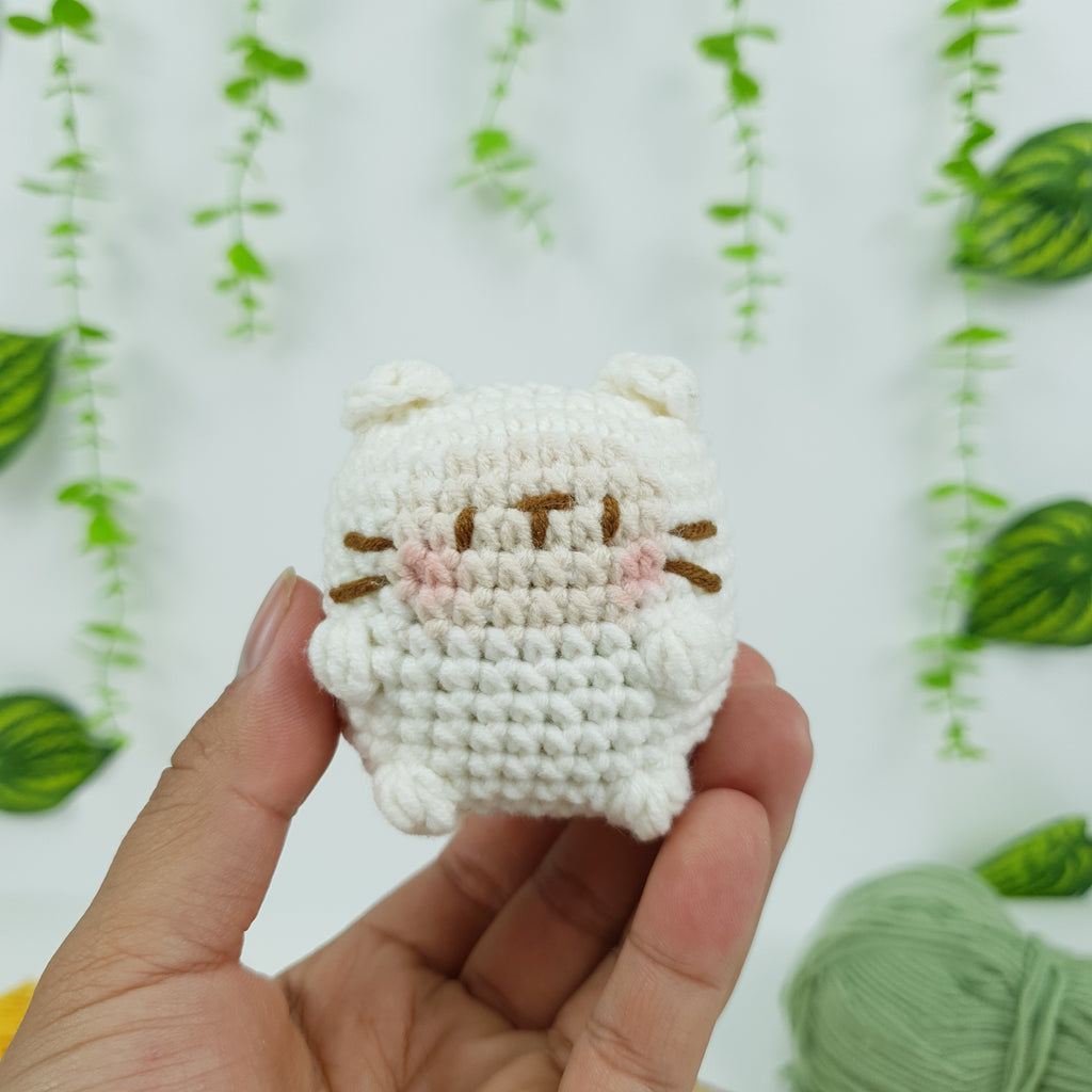 Mini Cat Crochet Pattern PDF, Cute Kawaii Cat Amigurumi Tutorial