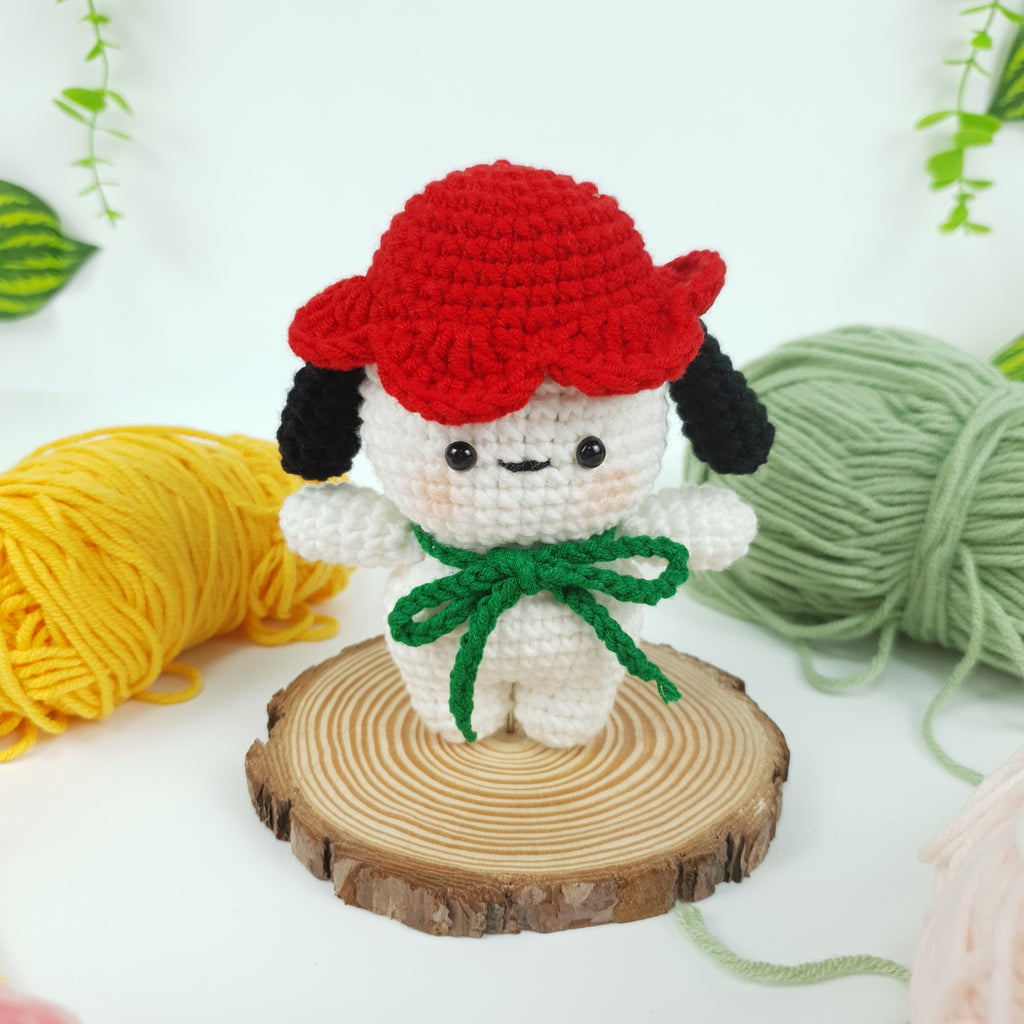 Christmas Puppy Crochet Pattern PDF, Cute Holiday Dog Amigurumi Pattern