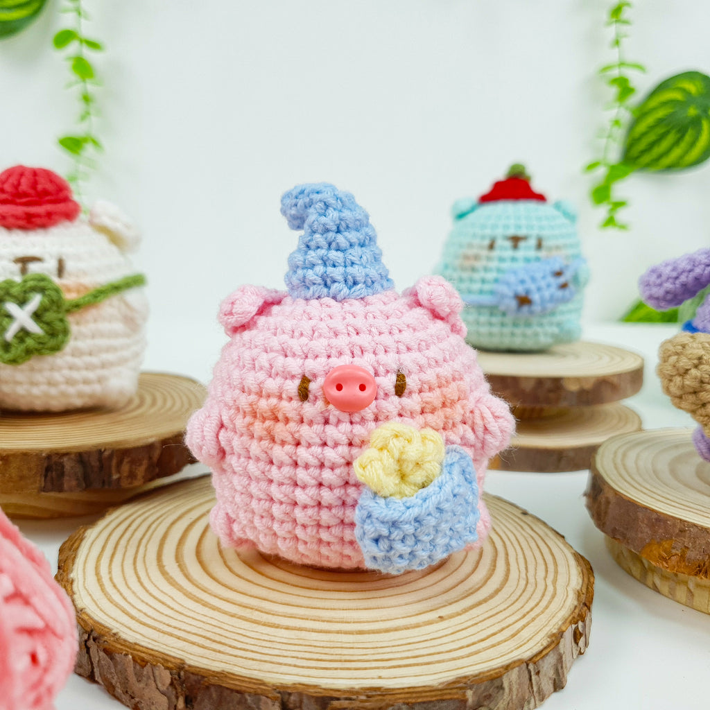 Set of 4 Chubby Cuties Crochet Pattern PDF, Cute Mini Animal Bundle
