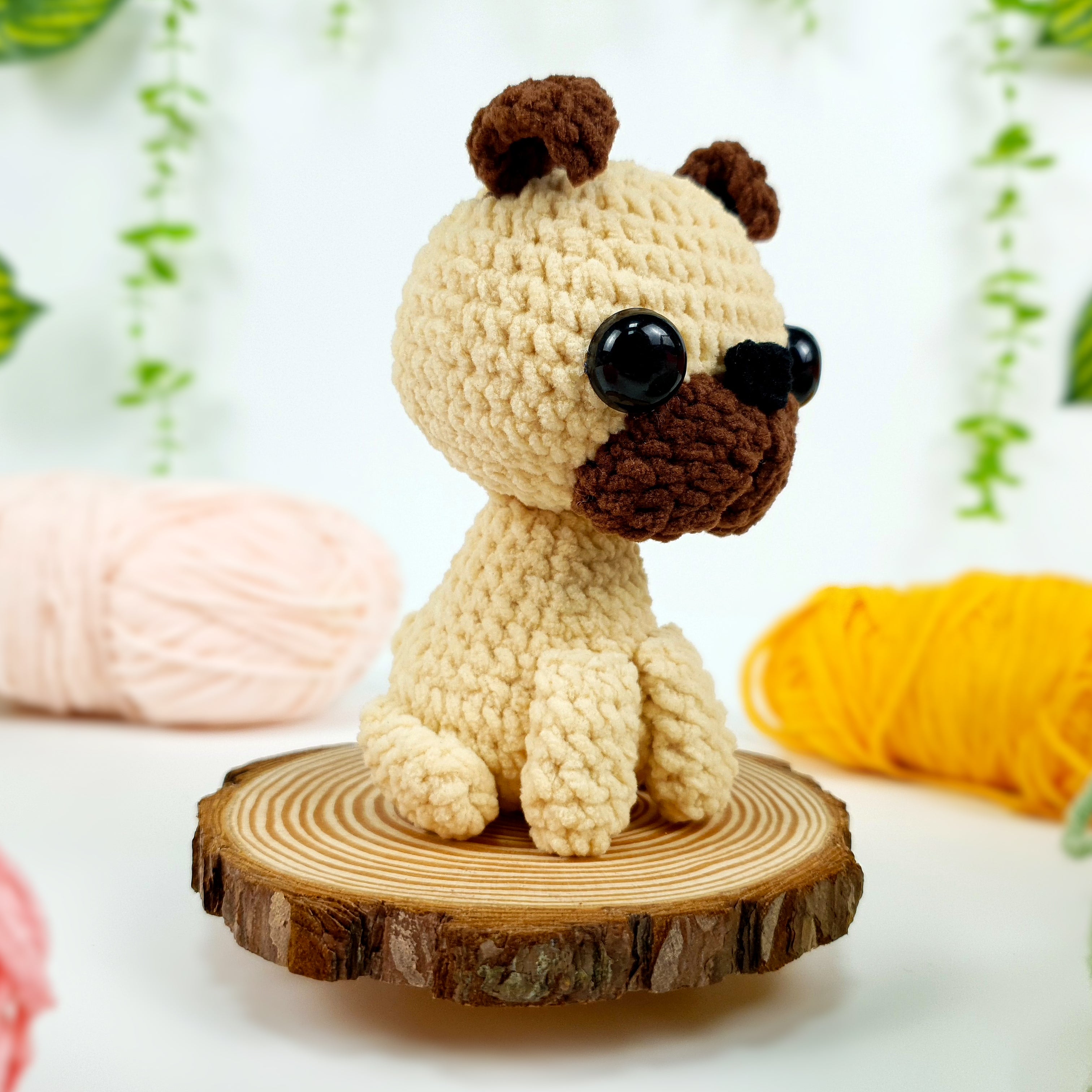 Tiny Crochet Pug Pattern: Amigurumi Puppy Plush (PDF Pattern)