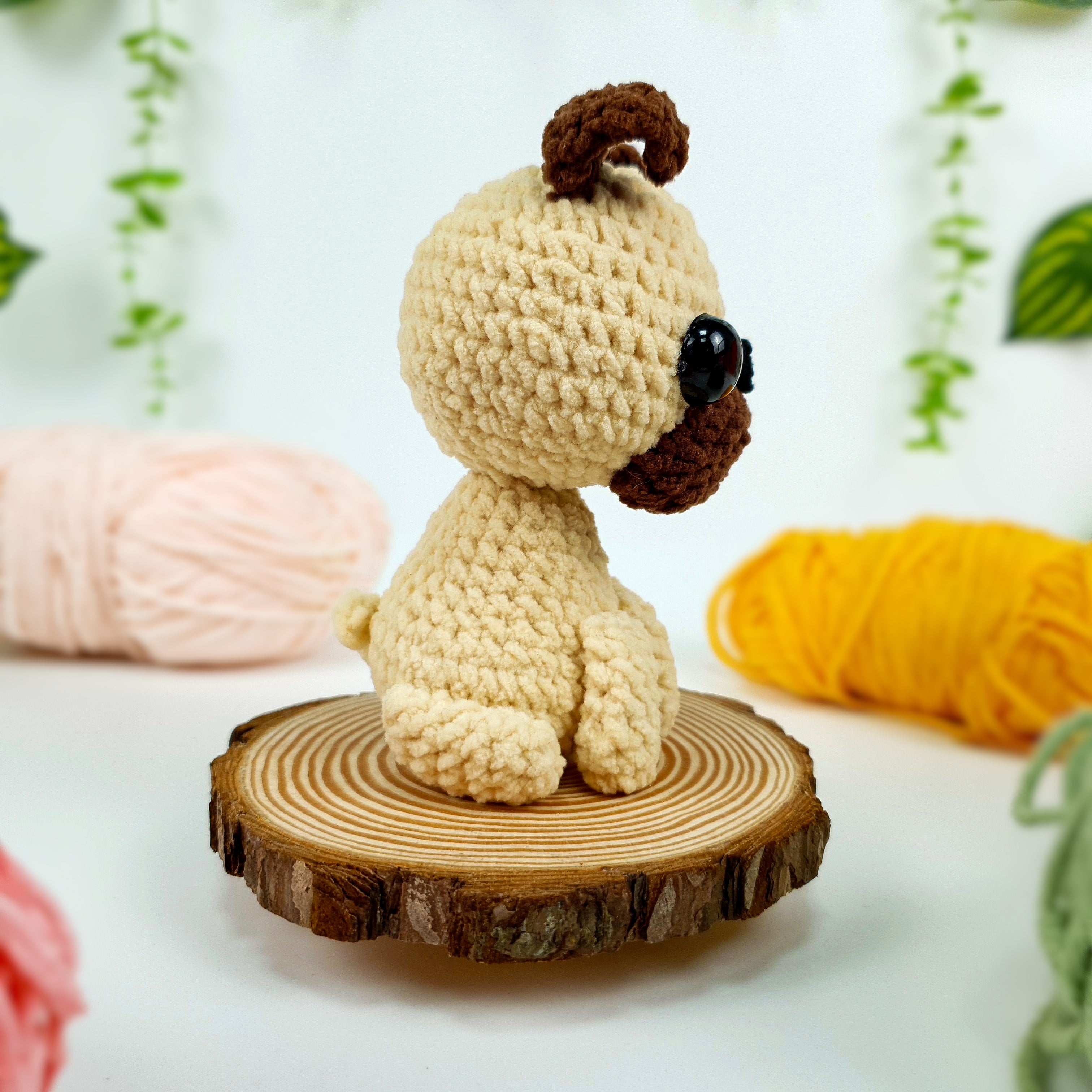 Tiny Crochet Pug Pattern: Amigurumi Puppy Plush (PDF Pattern)