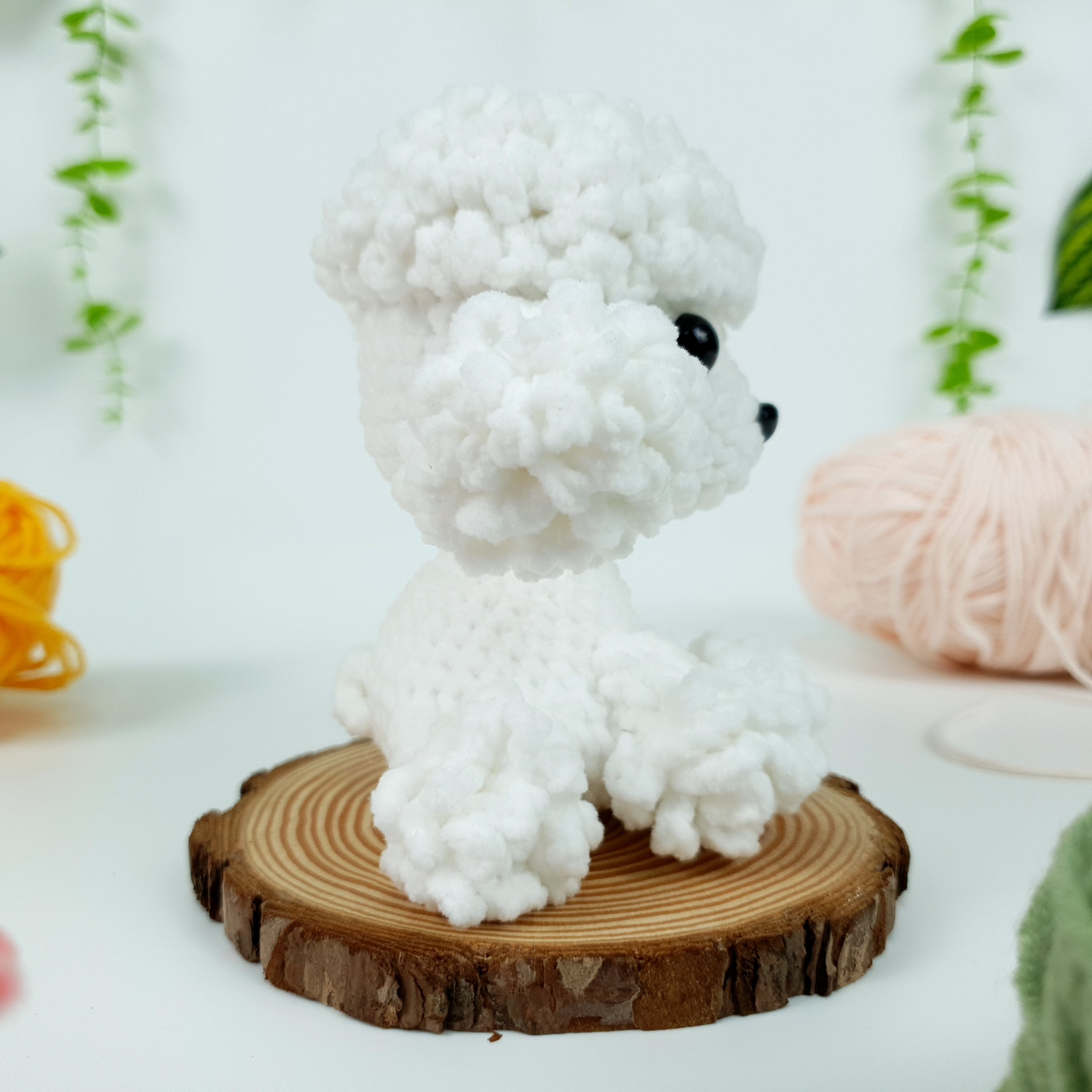 Tiny Poodle Crochet Pattern PDF, Snowy Poodle Amigurumi Tutorial