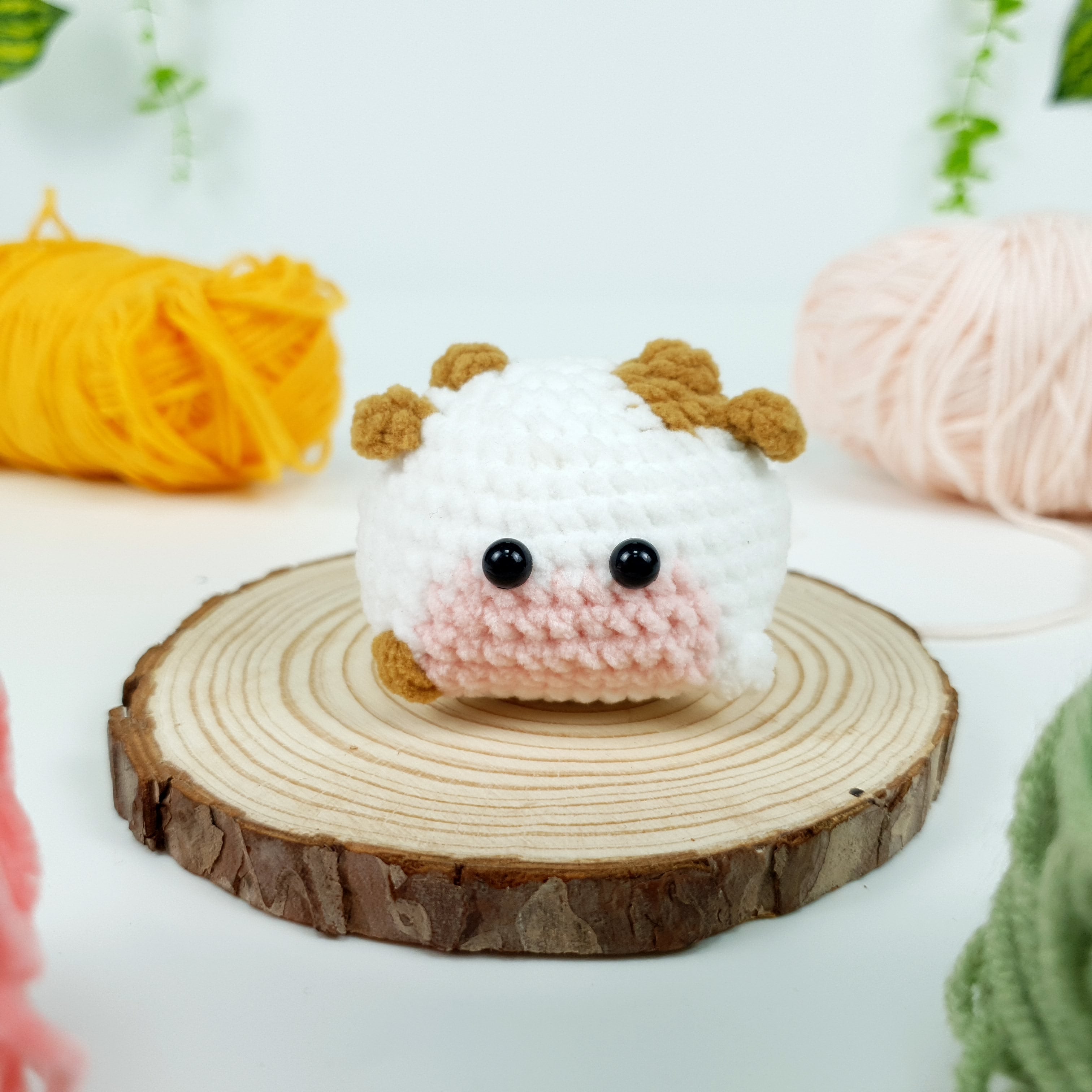 Mini Cow Crochet Pattern PDF, Moochi Amigurumi Tutorial, Cute Pocket Cow Plush