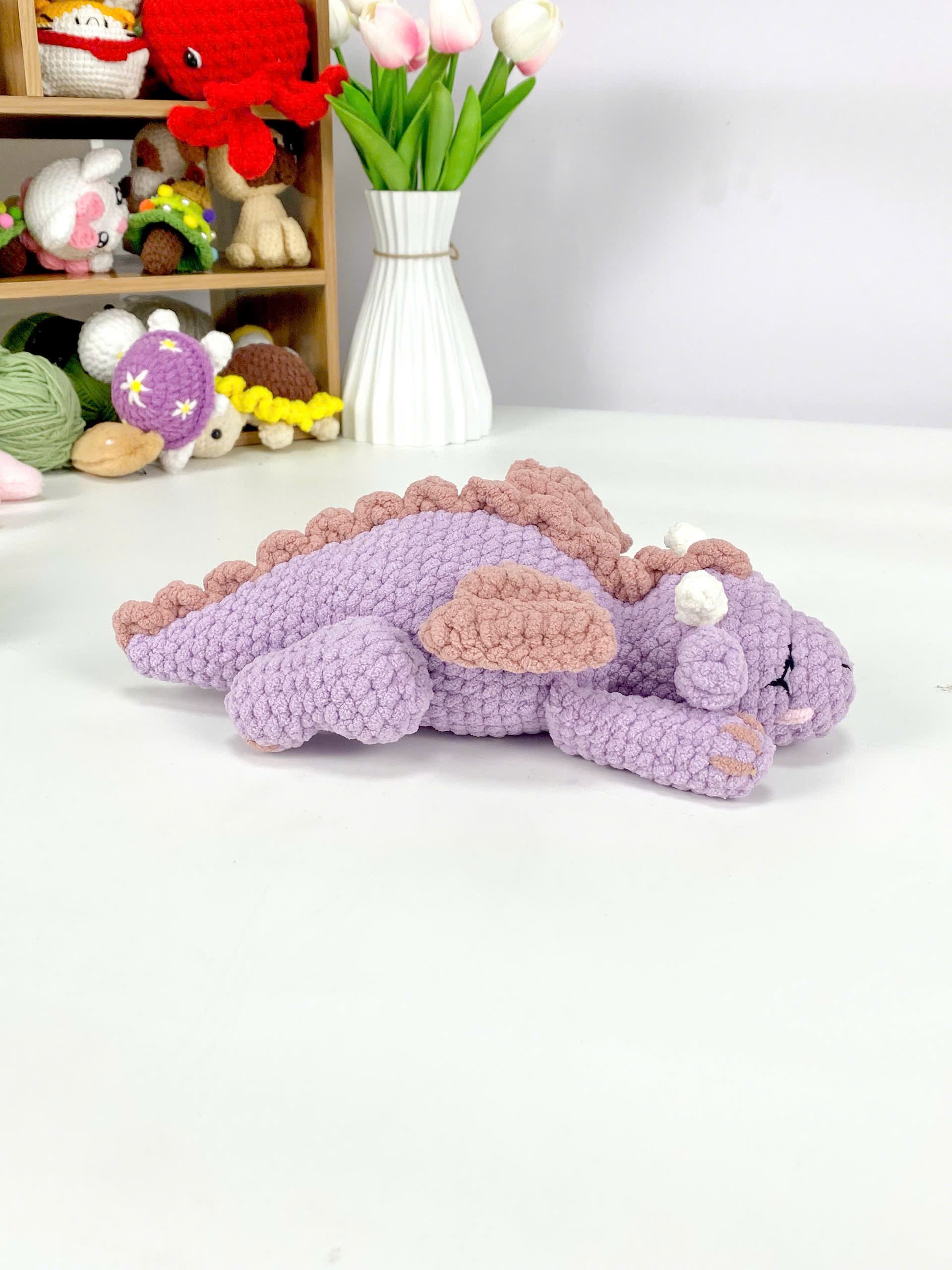 Dragon Amigurumi Crochet Pattern: Sleeping Plush Toy (PDF)