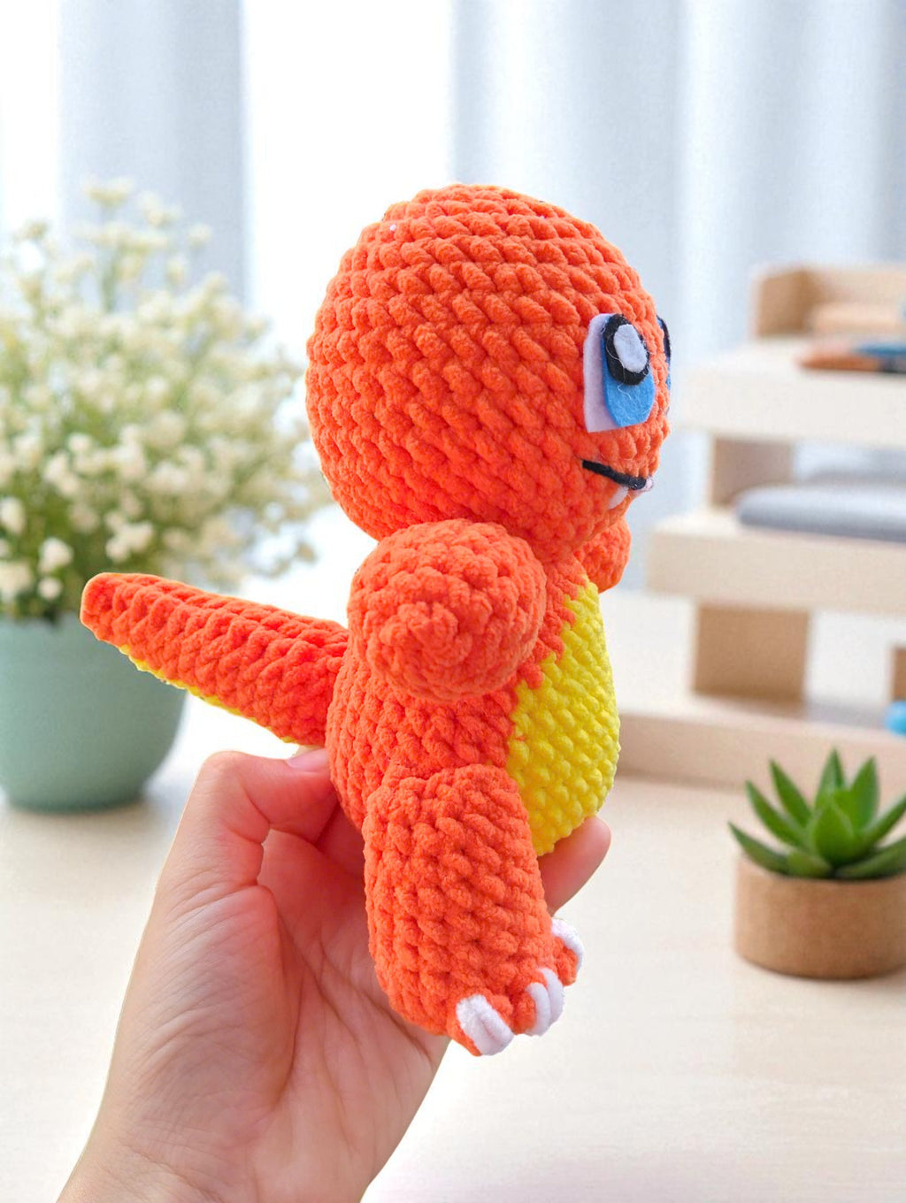 Charmander Crochet Pattern, Amigurumi Pokemon Plush Toy (PDF)