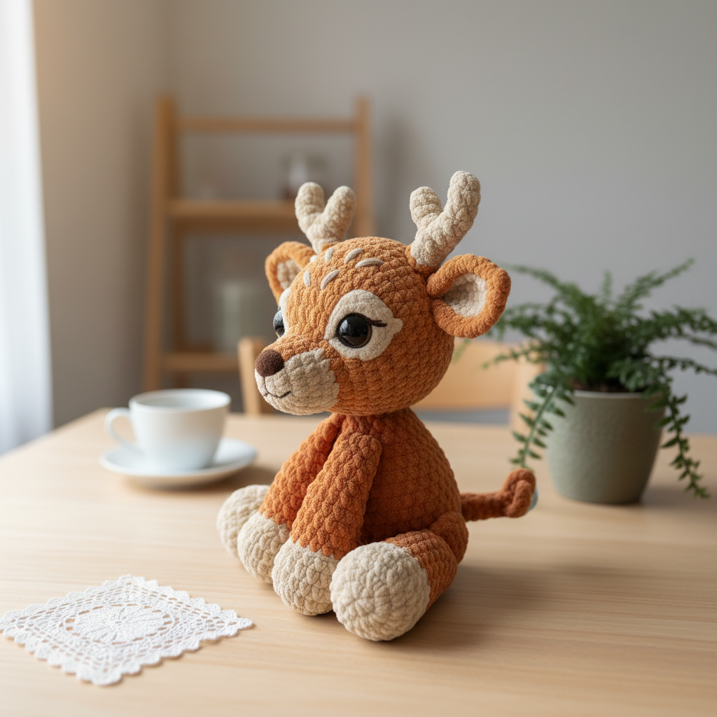 Reindeer Crochet Pattern, Christmas Amigurumi Pattern PDF