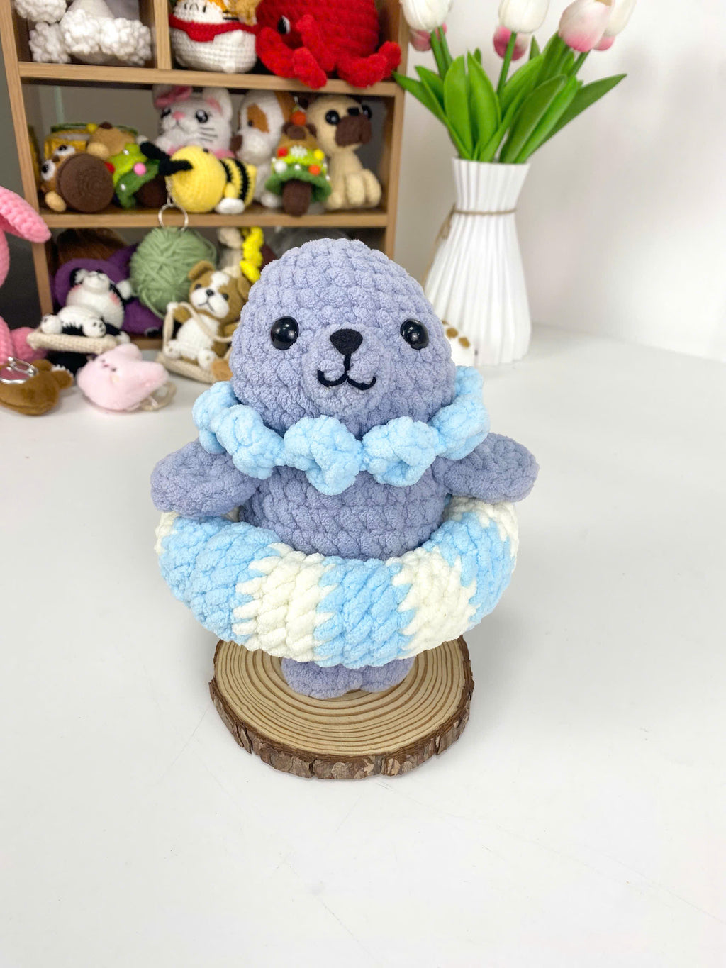 Seals Wearing Buoys Crochet Pattern: Amigurumi Seal PDF Tutorial (Digital Download)