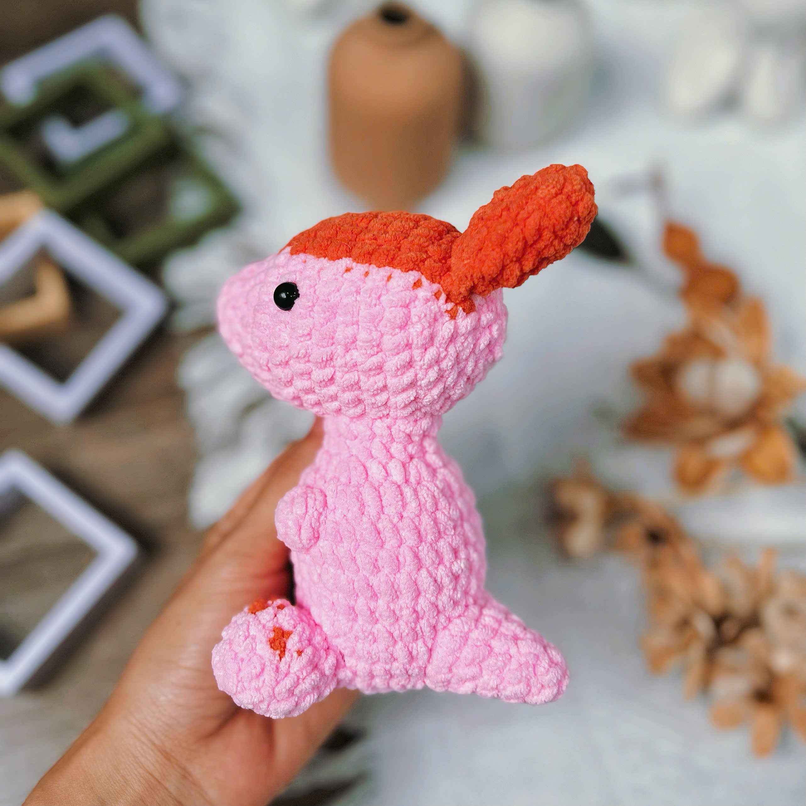 Parasaurolophus Crochet Pattern PDF, No Sew Dinosaur Amigurumi, Cute Dino Plush Tutorial