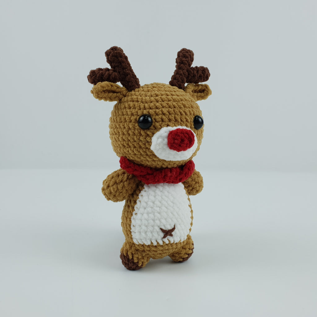 Reindeer Crochet Pattern PDF, Christmas Amigurumi Deer, Cute Holiday Plush Tutorial, Merry Antlers