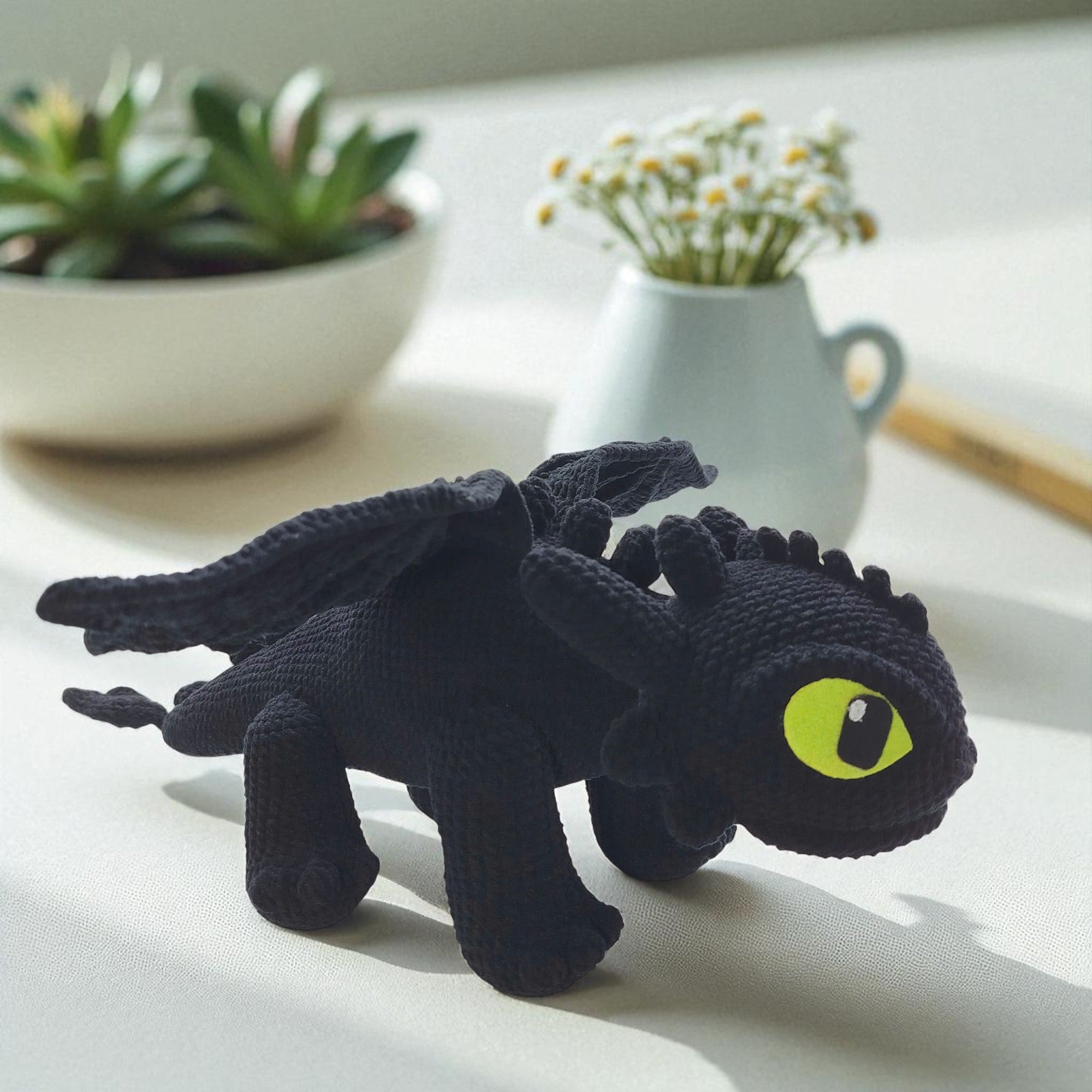 Toothless Dragon Crochet Pattern: Night Fury Amigurumi (PDF Download)
