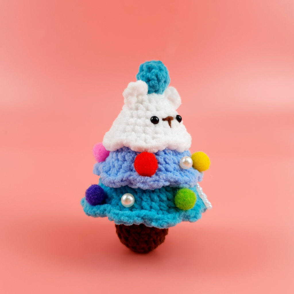 Christmas Tree Bear Crochet Pattern PDF, Cute Bear Amigurumi Ornament, Mini Holiday Crochet Tutorial