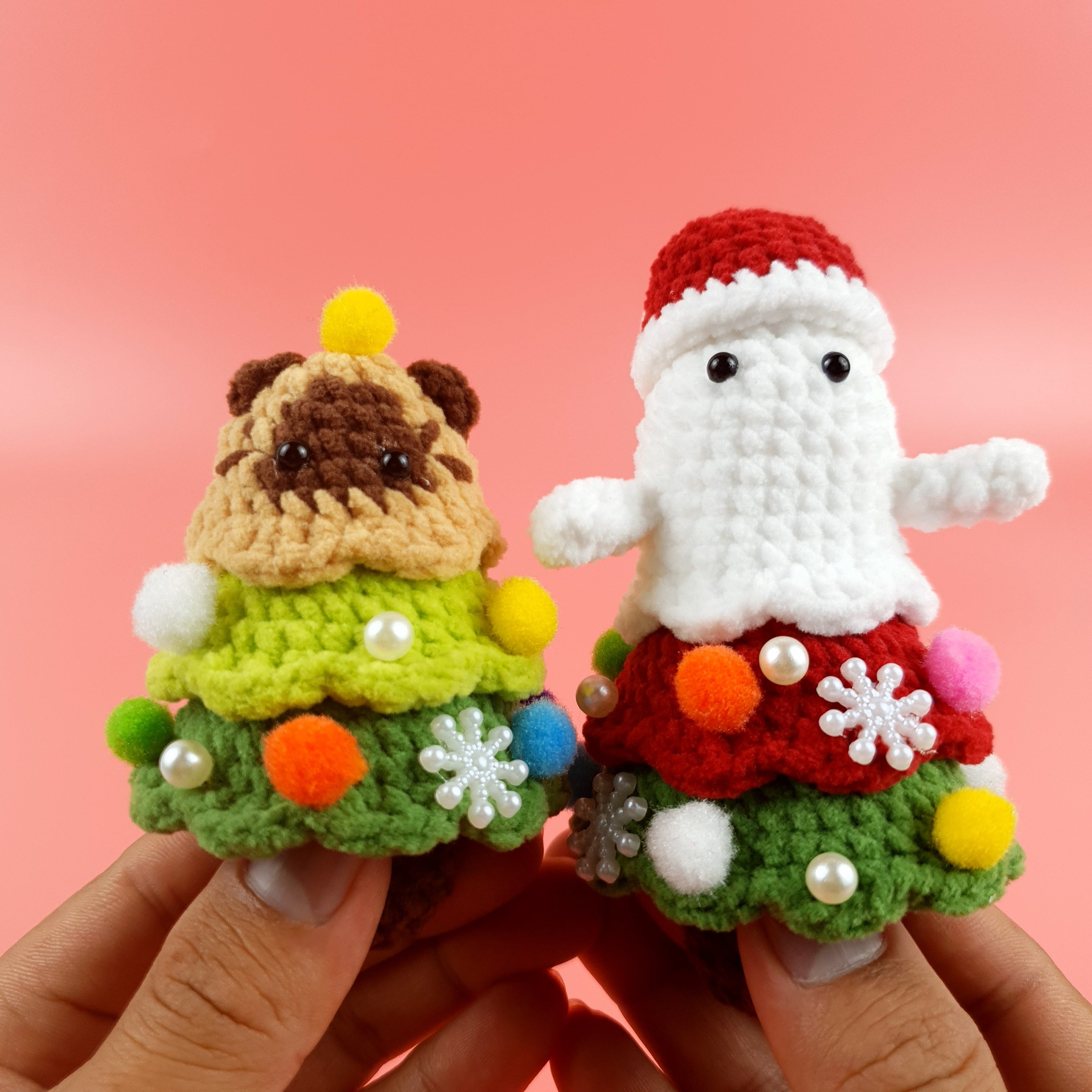 Christmas Crochet Pattern Bundle PDF, Pine Posse Amigurumi, Tree Animal Crochet Pattern, Holiday Plush Set