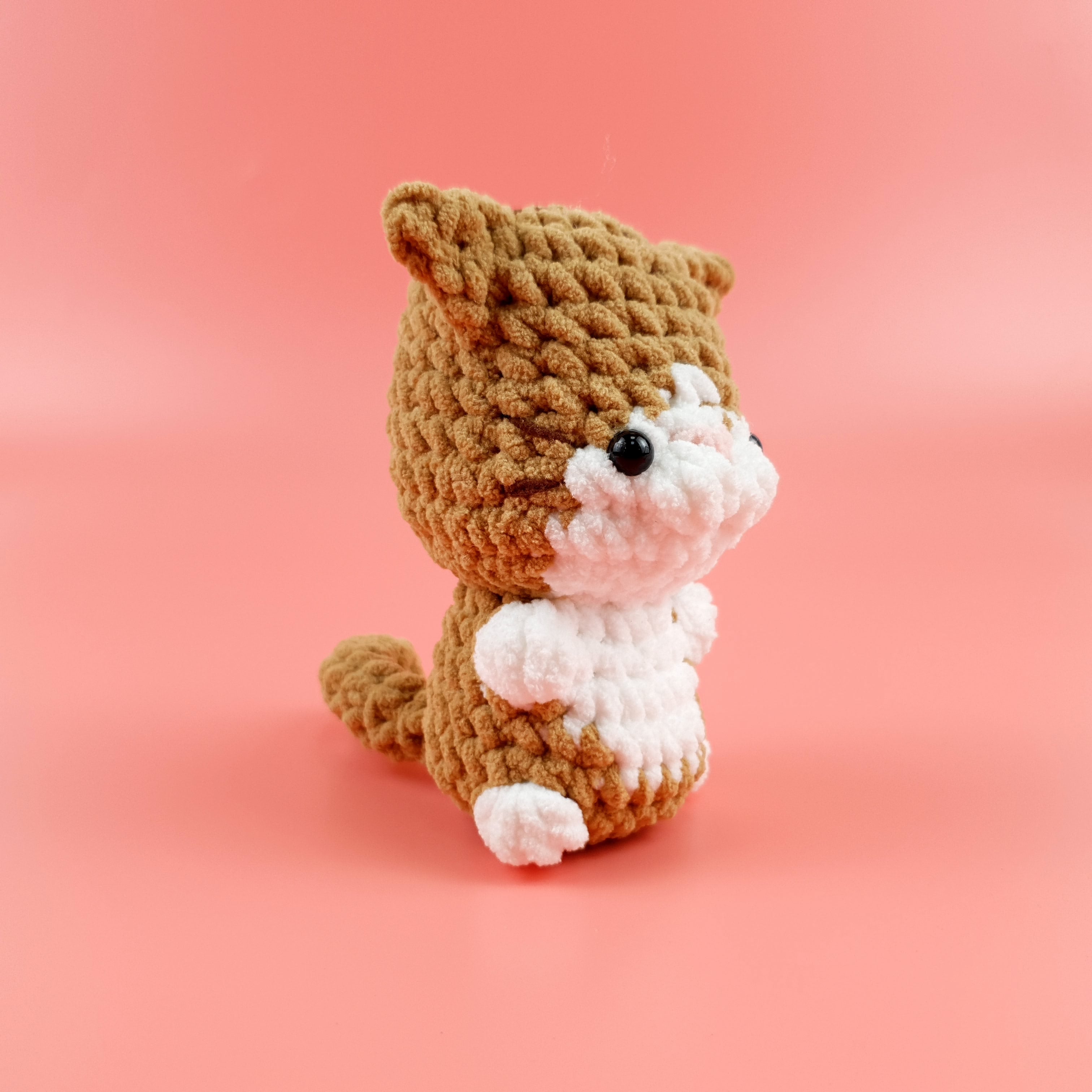 Brownie No Sew Crochet Pattern PDF, Cute Cat Amigurumi, No Sew Kitty Plush Tutorial