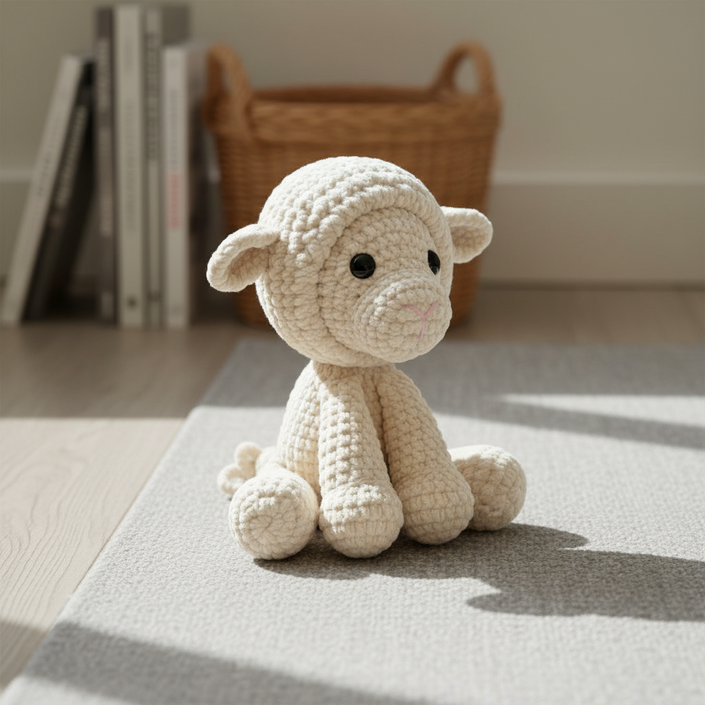Sheep Crochet Pattern, Amigurumi Lamb Plush Toy (PDF Pattern)
