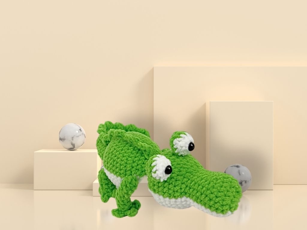 Cute Crocodile Crochet Pattern PDF, CuddleCroc Amigurumi Tutorial