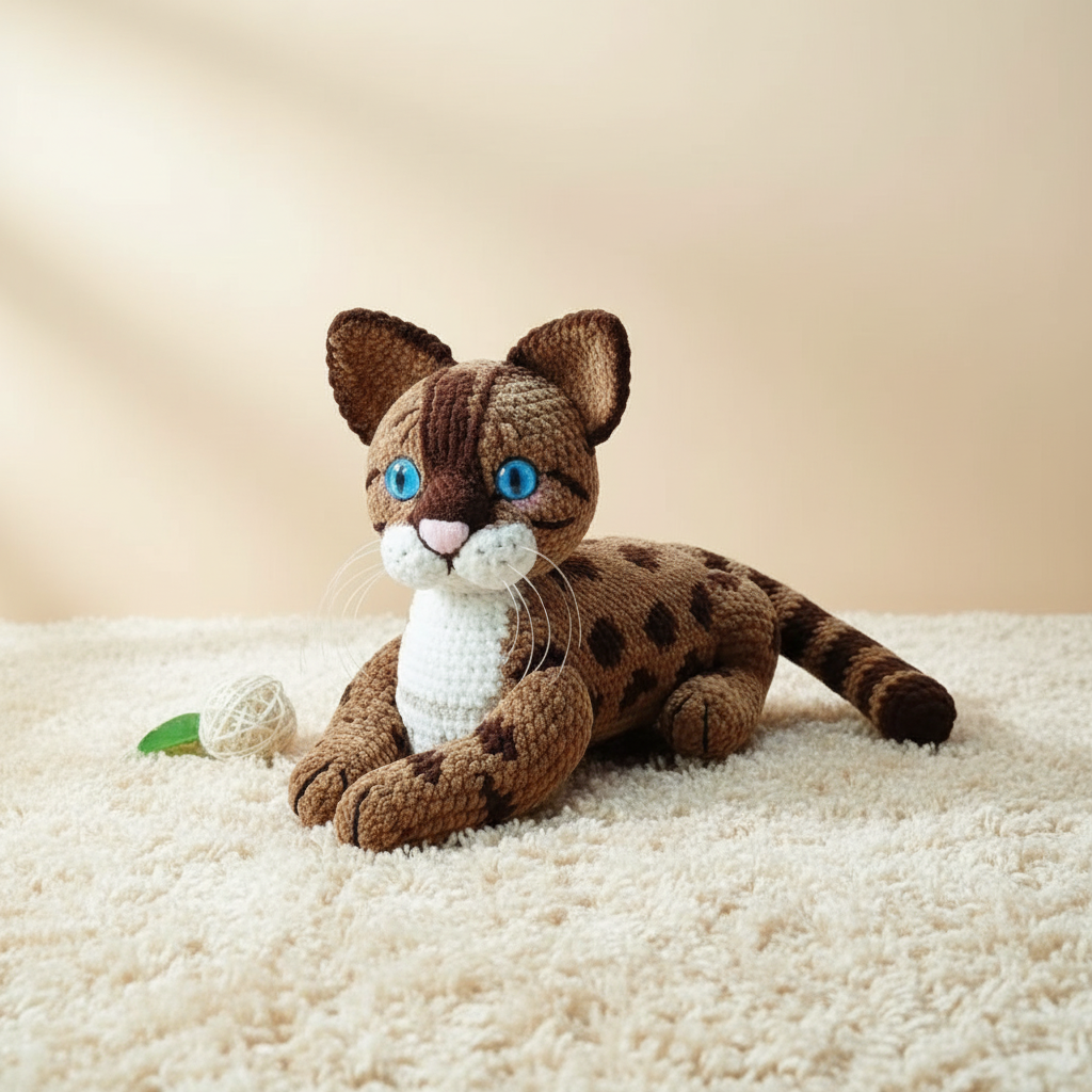 Bengal Cat Amigurumi Crochet Pattern: Stuffed Animal Toy (PDF Pattern)