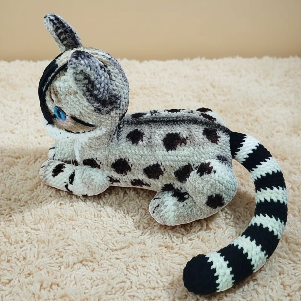 Bengal Cat Amigurumi Crochet Pattern: Stuffed Animal Toy (PDF Pattern)