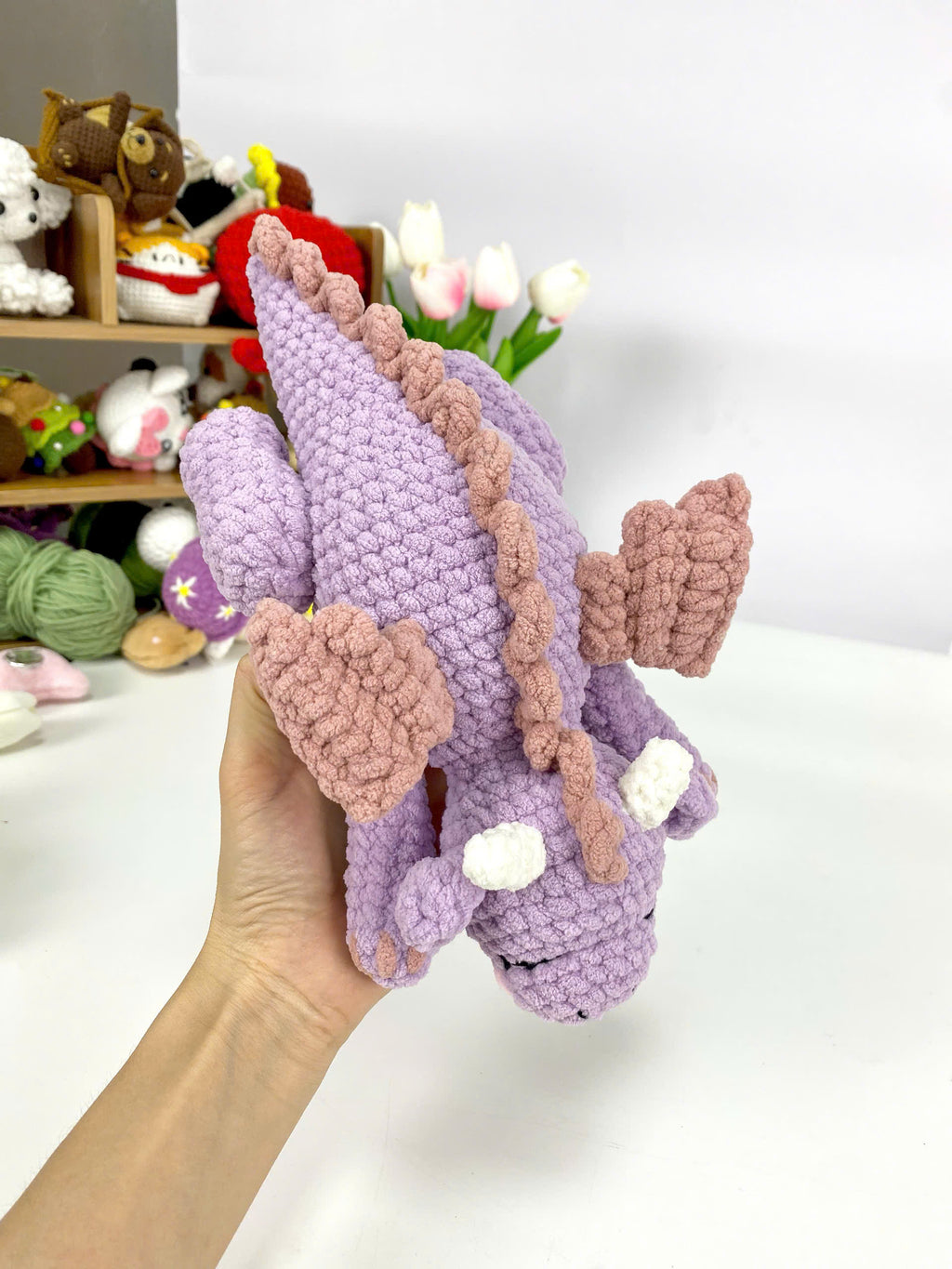 Dragon Amigurumi Crochet Pattern: Sleeping Plush Toy (PDF)