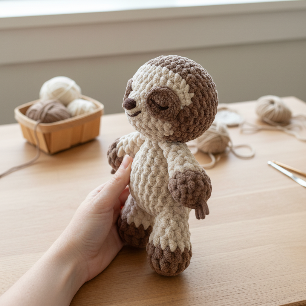 Sloth Crochet Pattern, Amigurumi Sloth Pattern, Cute Baby Sloth Plush