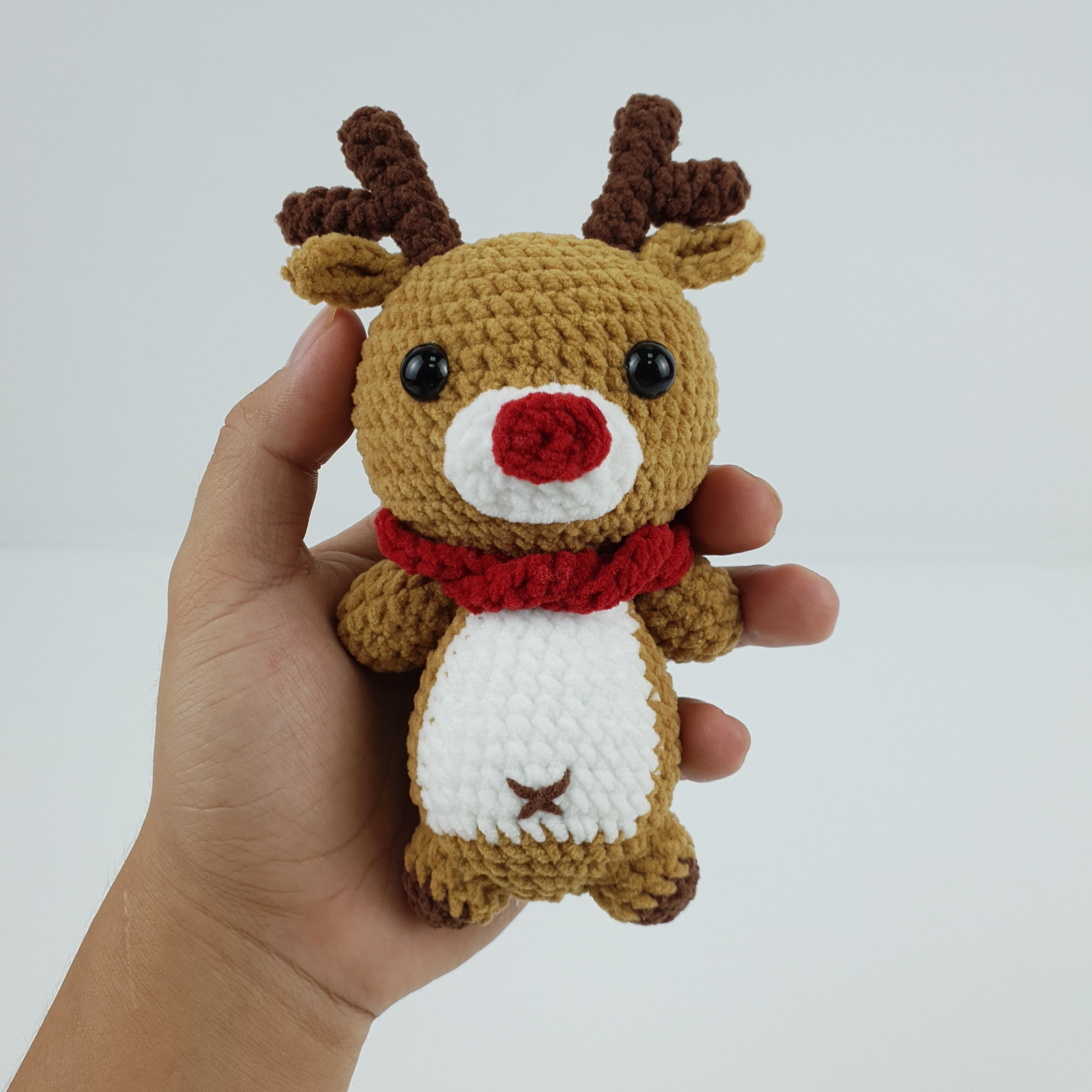 Reindeer Crochet Pattern PDF, Christmas Amigurumi Deer, Cute Holiday Plush Tutorial, Merry Antlers
