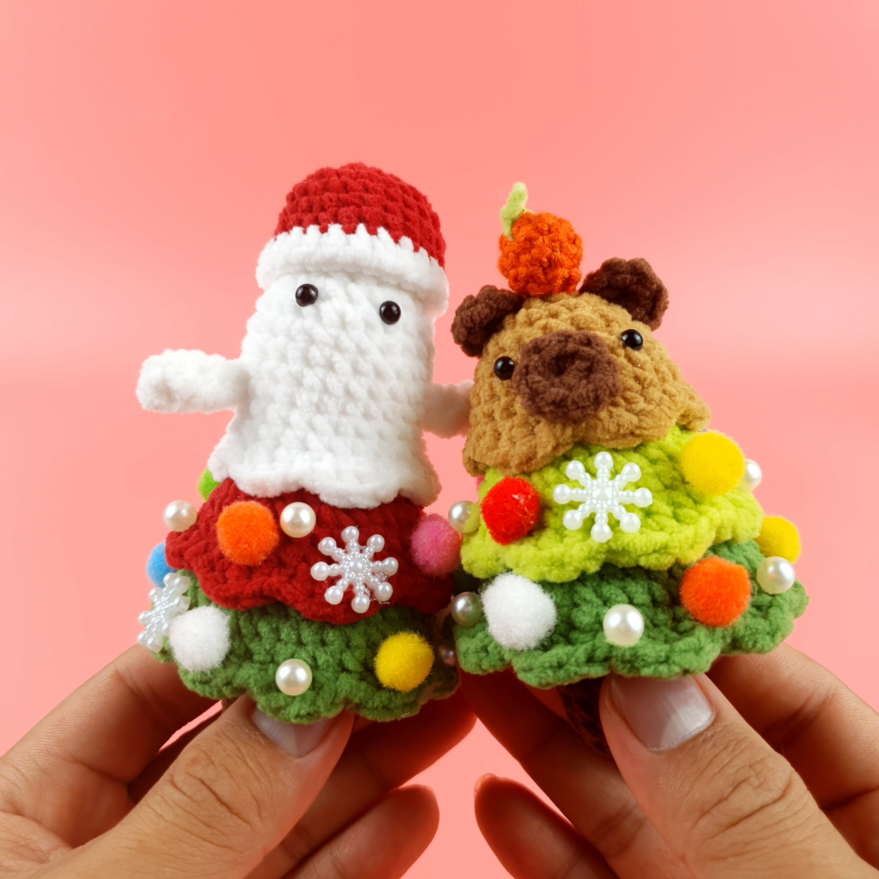 Christmas Crochet Pattern Bundle PDF, Pine Posse Amigurumi, Tree Animal Crochet Pattern, Holiday Plush Set