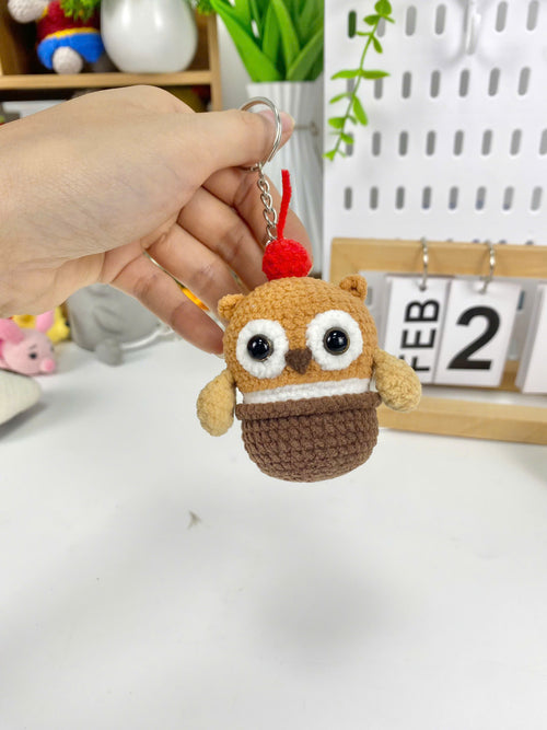 Amigurumi Food Keychain Crochet Pattern, Bear, Strawberry, Bubble Tea (PDF)