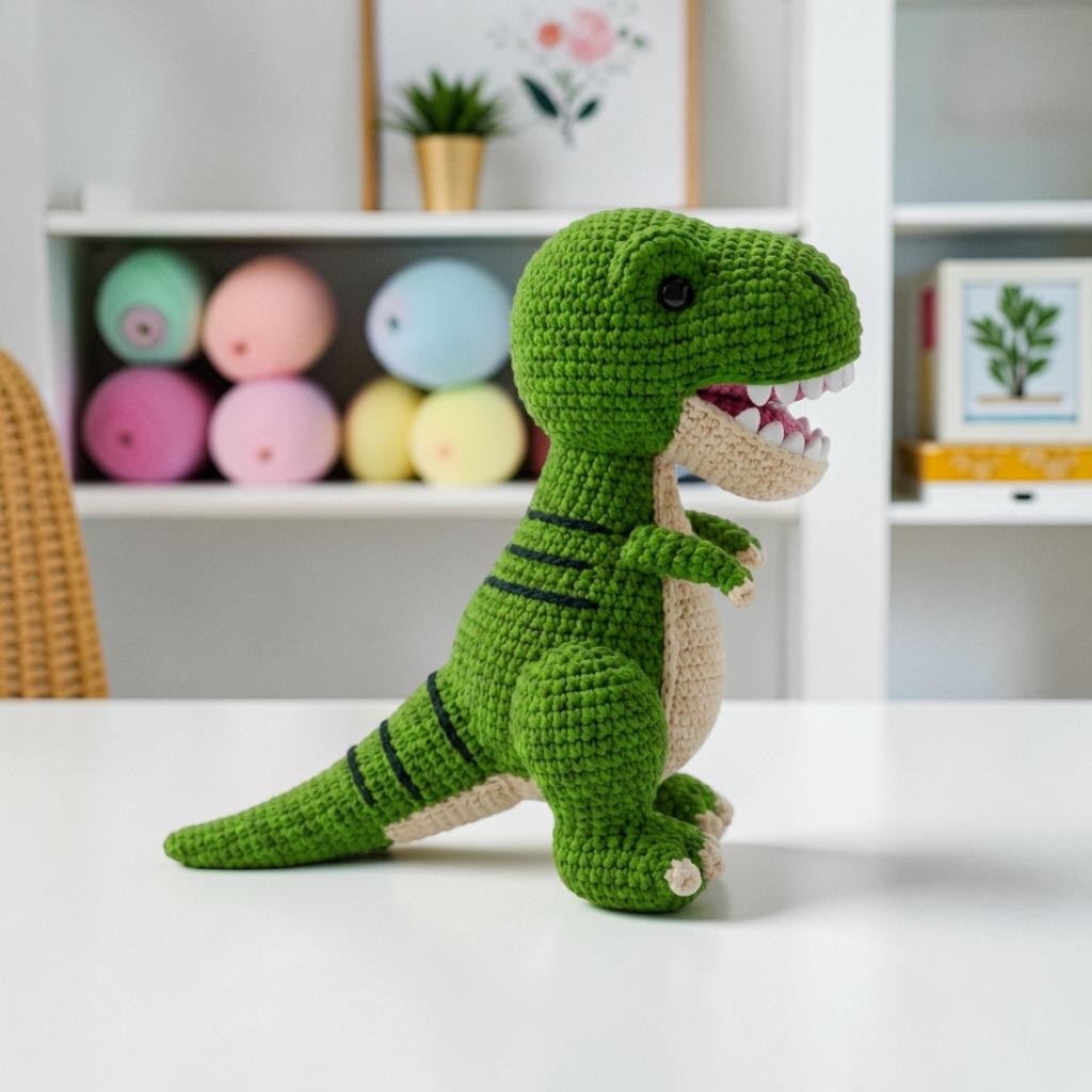 Amigurumi T-Rex Crochet Pattern, Dinosaur Toy (PDF Pattern)