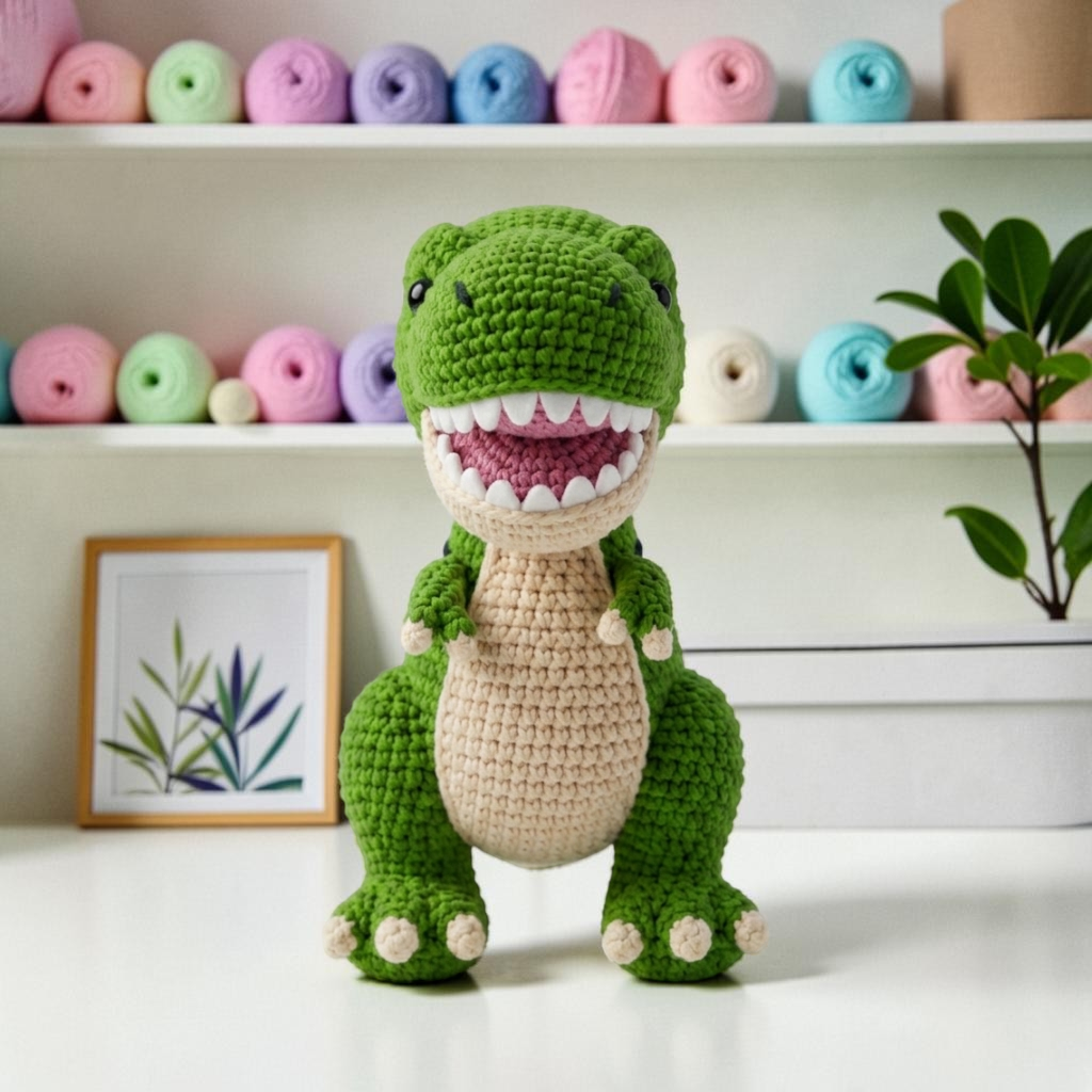 Amigurumi T-Rex Crochet Pattern, Dinosaur Toy (PDF Pattern)
