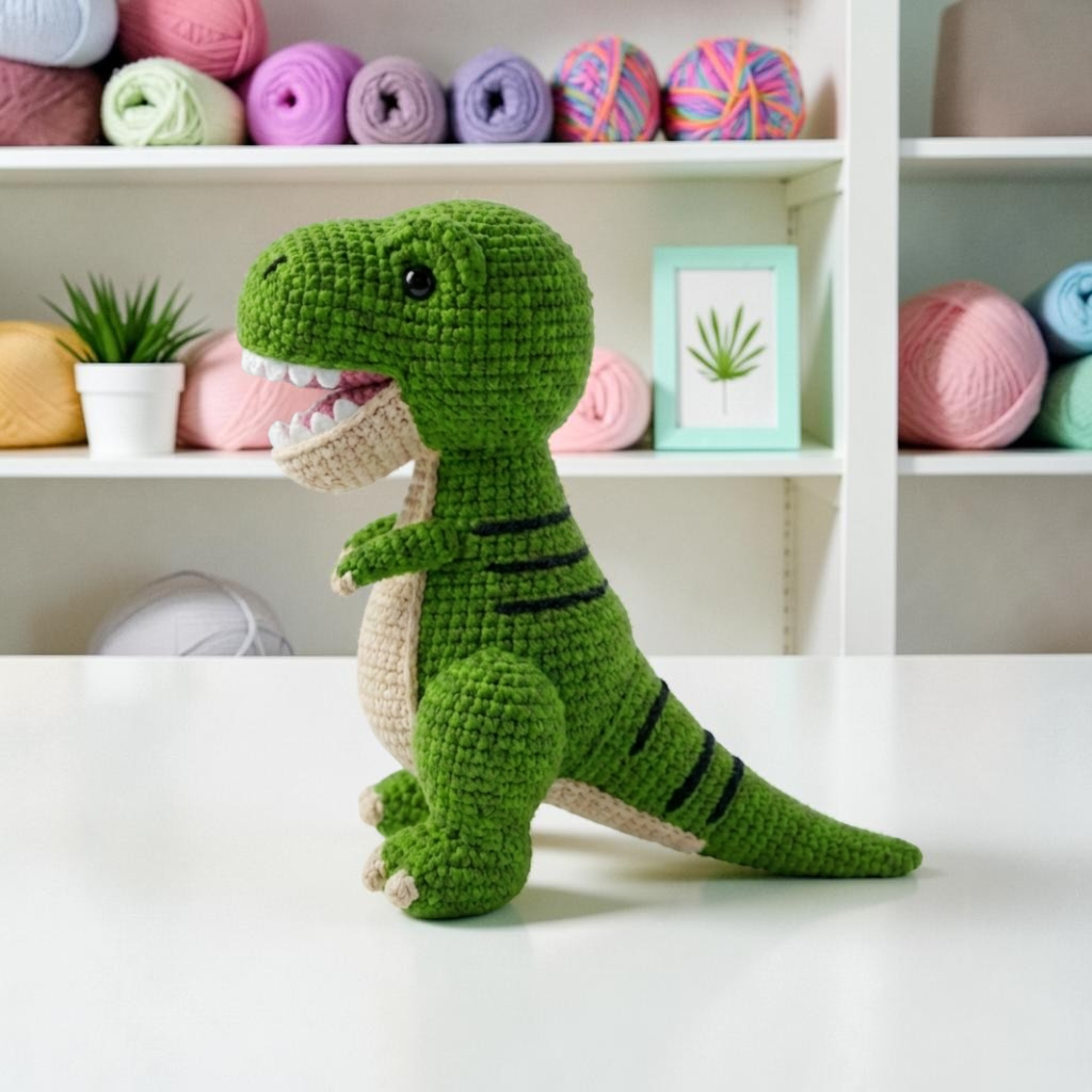 Amigurumi T-Rex Crochet Pattern, Dinosaur Toy (PDF Pattern)