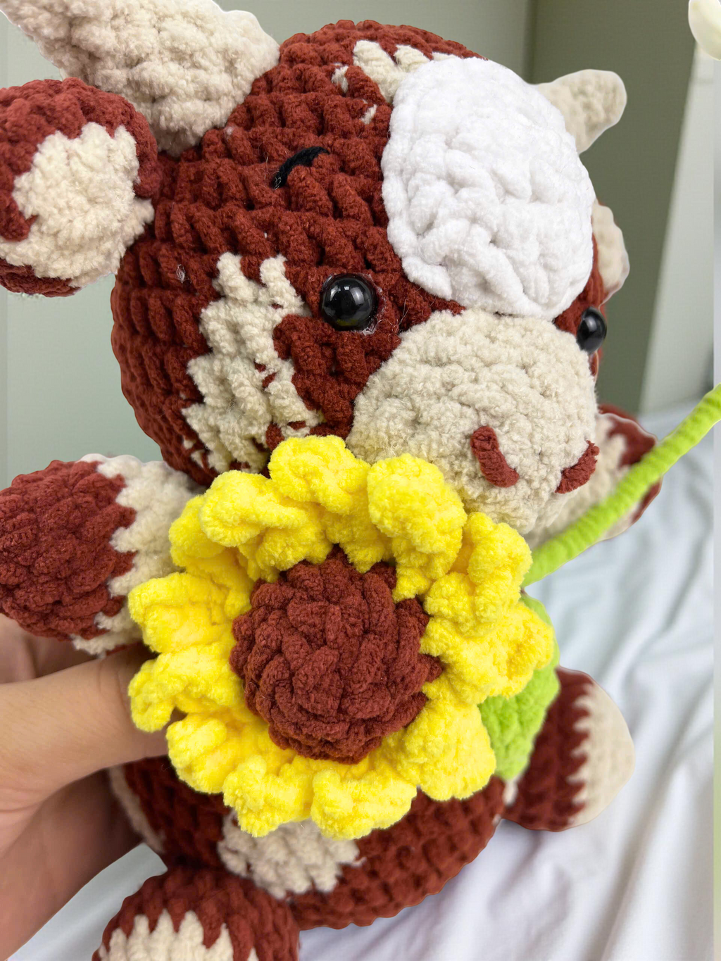 Amigurumi Longhorn Cow Crochet Pattern, Farm Animal, Beginner Friendly (PDF)