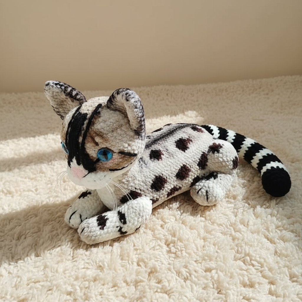 Bengal Cat Amigurumi Crochet Pattern: Stuffed Animal Toy (PDF Pattern)