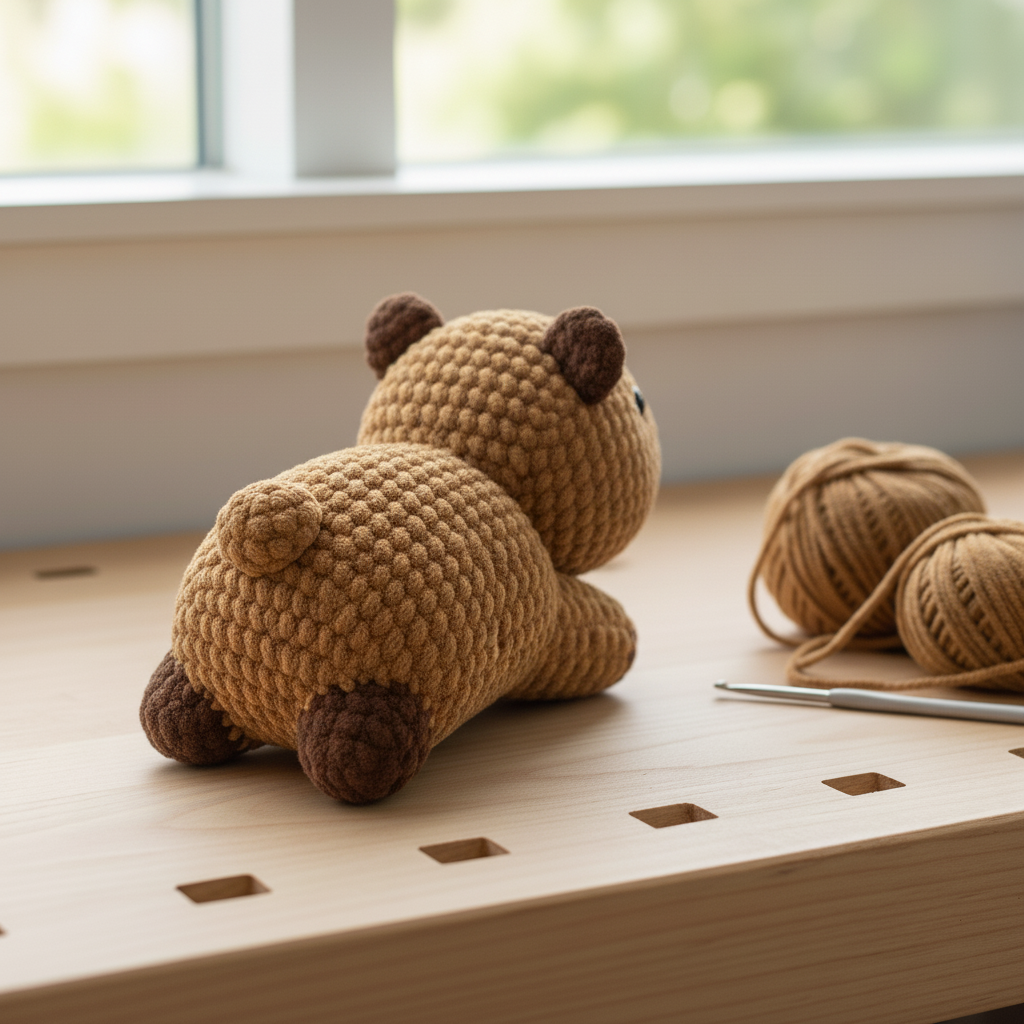 Capybara Crochet Pattern, Cute Amigurumi Capybara PDF, Easy Crochet Animal Plush