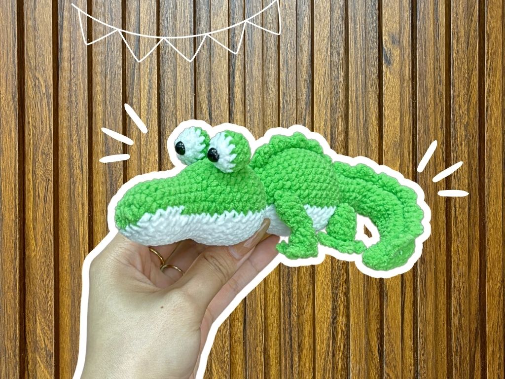 Cute Crocodile Crochet Pattern PDF, CuddleCroc Amigurumi Tutorial