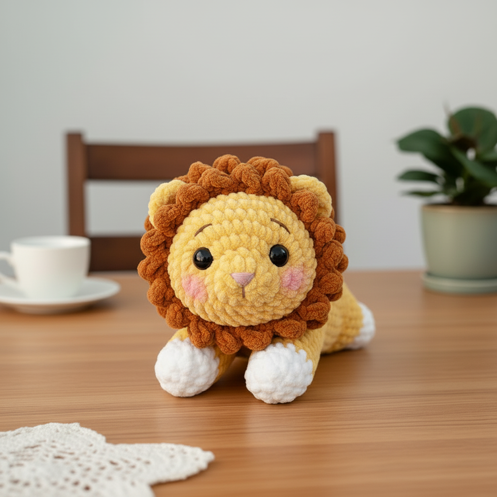 Lion Crochet Pattern, Cute Lion Amigurumi, Easy Crochet Animal Pattern